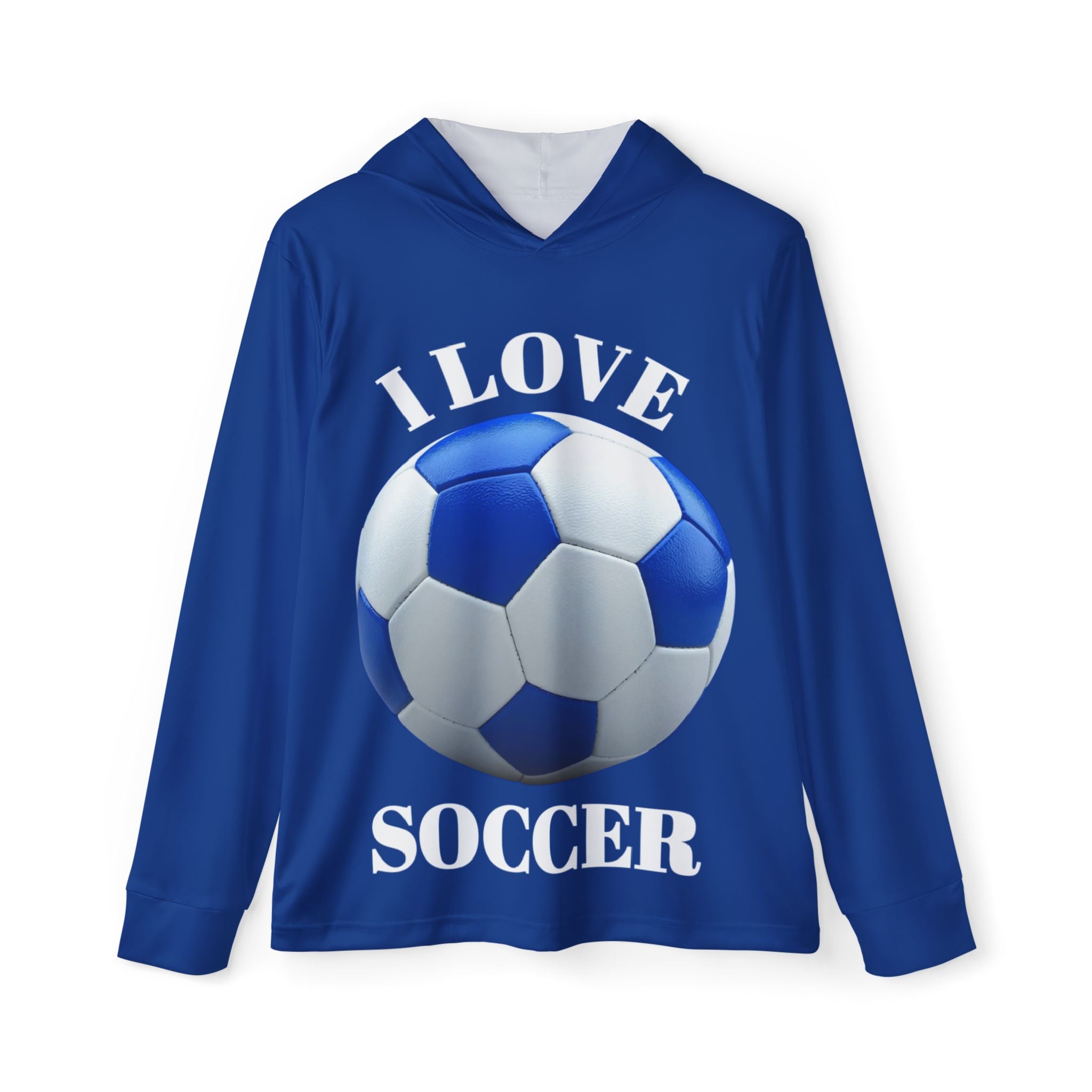 I Love Soccer Hoodie — Men's Athletic Soccer Warmup Top