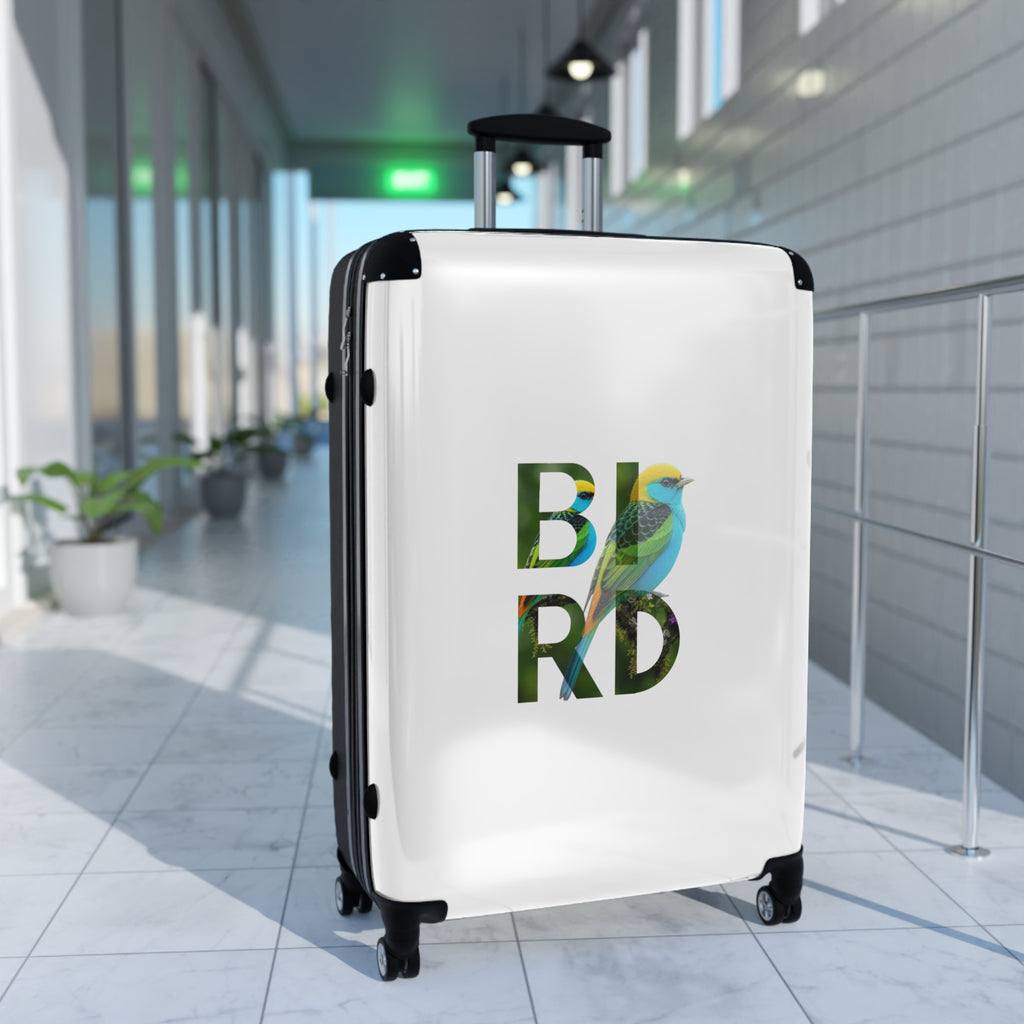 Bird Typography Carry-On Suitcase – Colorful Nature Travel Luggage
