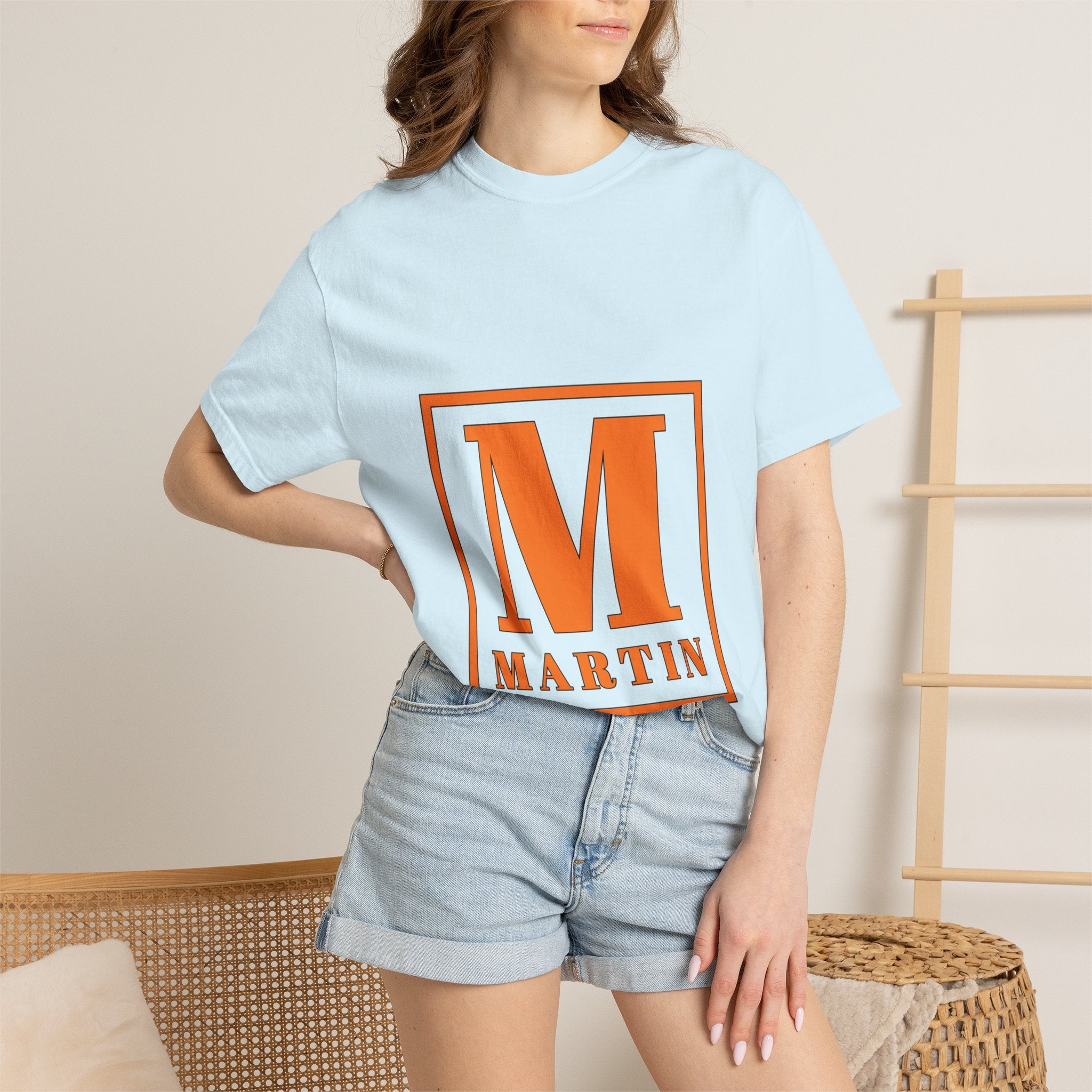 Martin Monogram T-Shirt — Personalized Initial 'M' Block Logo Tee