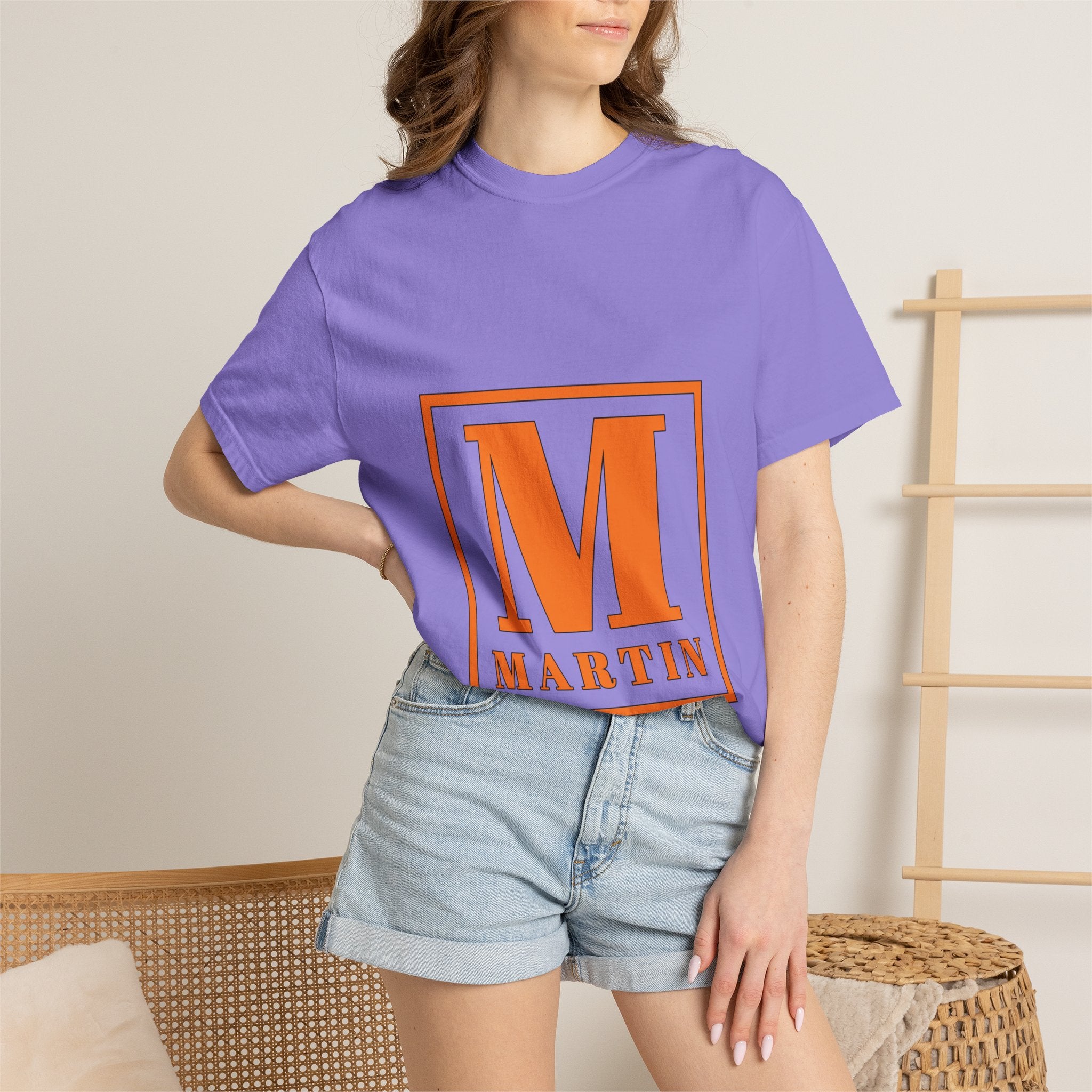 Martin Monogram T-Shirt — Personalized Initial 'M' Block Logo Tee