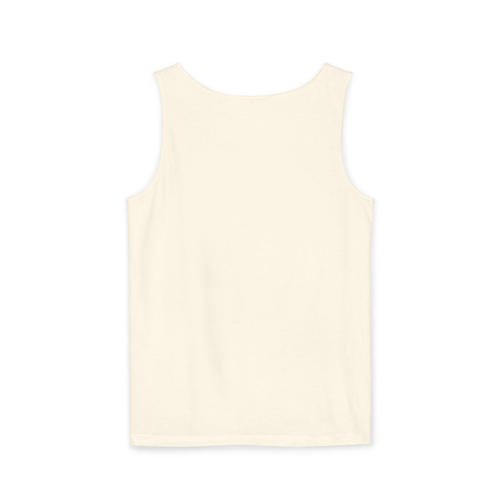 Ben Monogram Tank Top — Orange Initial B Vintage Box Graphic