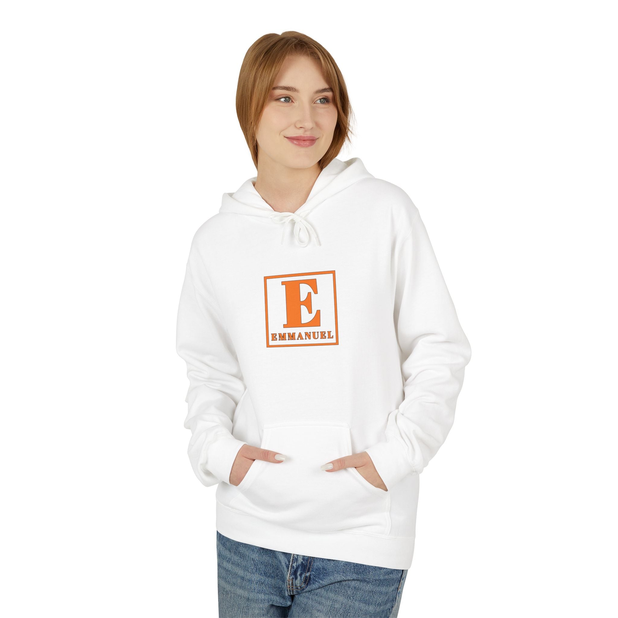 Hoodie — Minimal Orange Monogram “E” Emmanuelle Logo