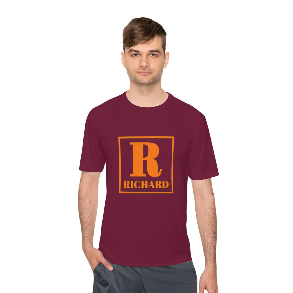 Personalized 'R Richard' Initial Tee — Retro Monogram Moisture-Wicking Shirt