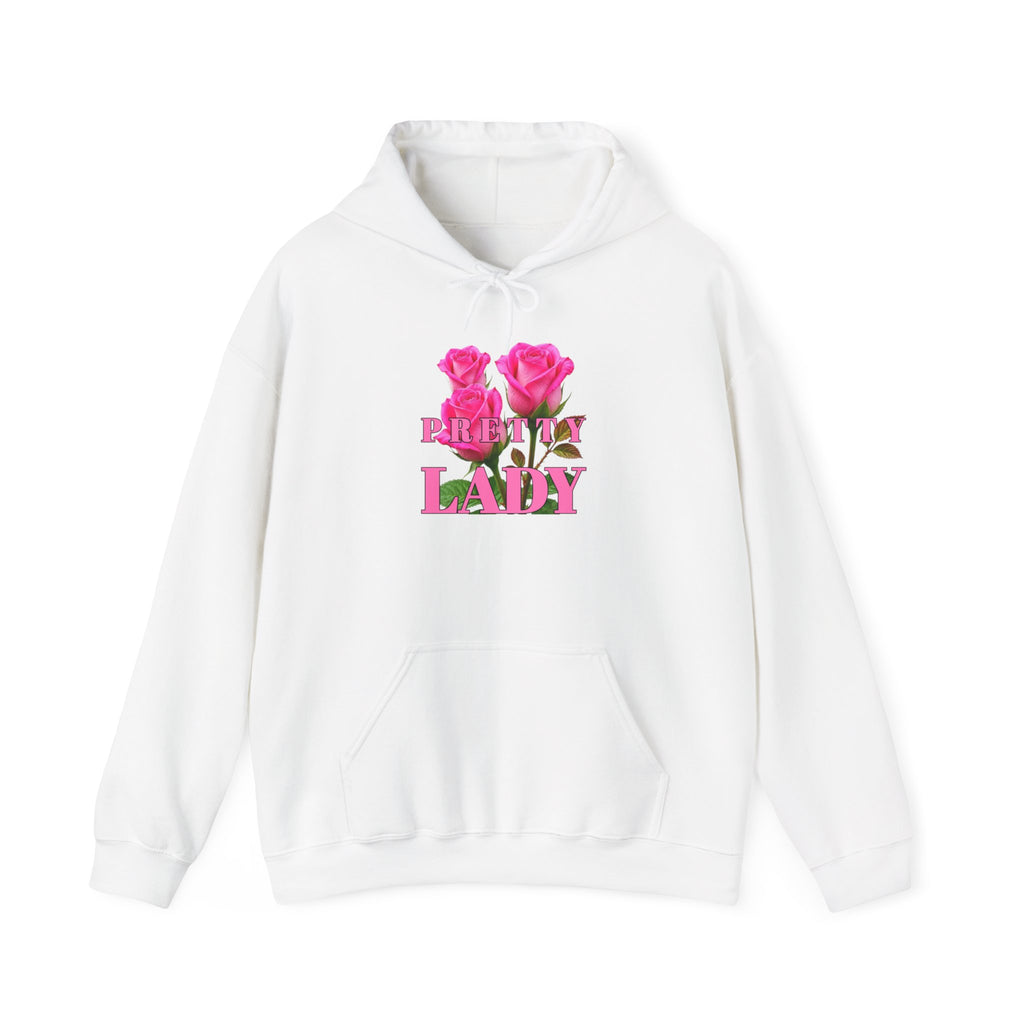 Pink Rose "Brunch Lady" Hoodie — Floral Feminine Casual Pullover