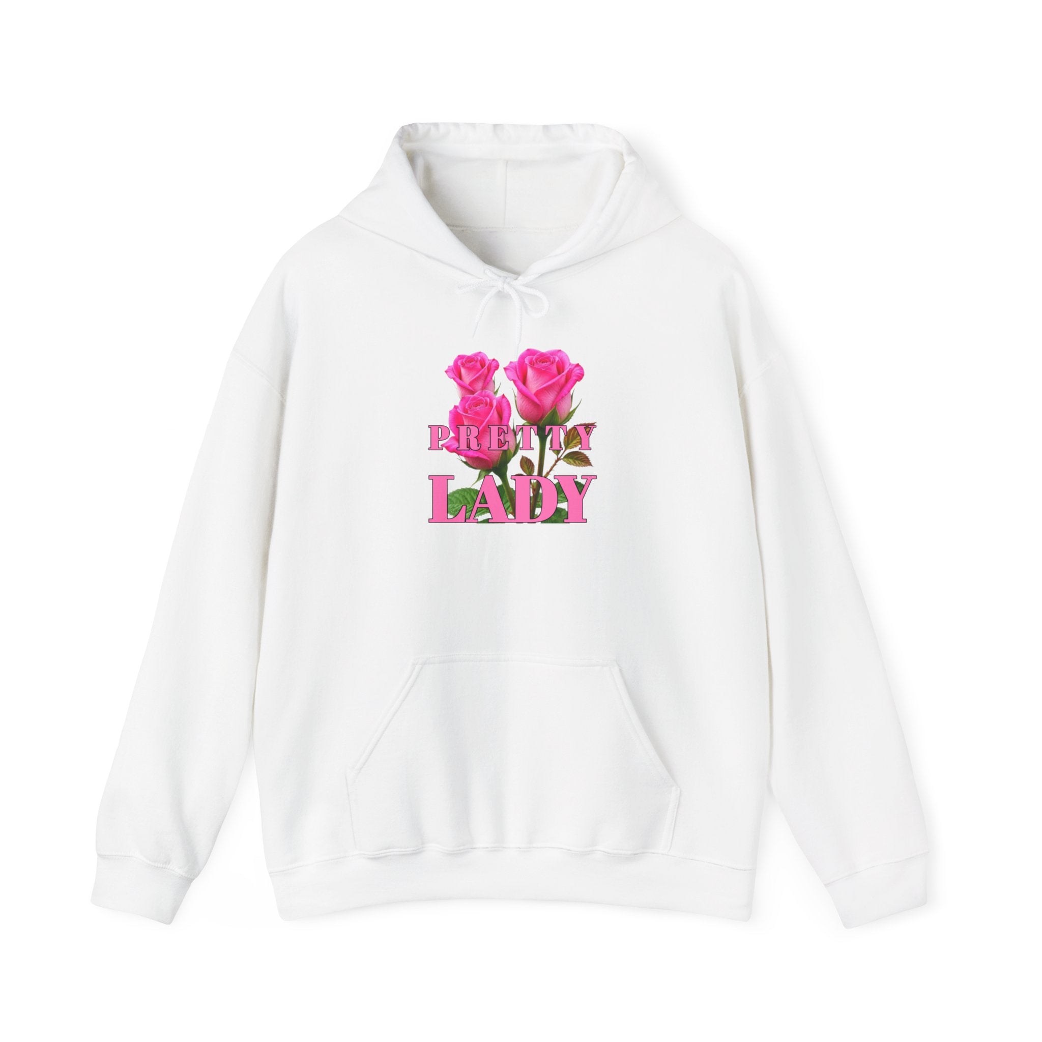 Pink Rose "Brunch Lady" Hoodie — Floral Feminine Casual Pullover