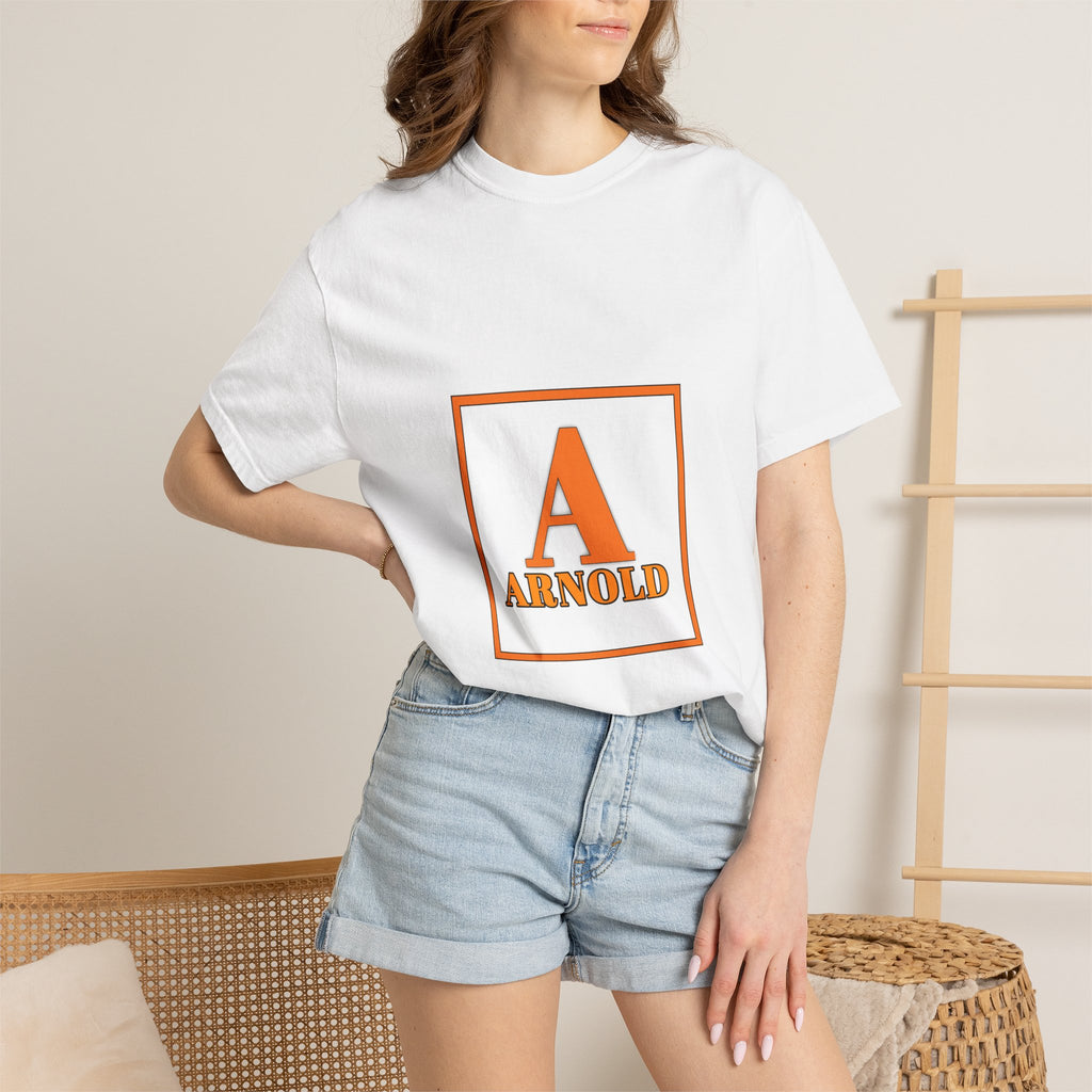 Arnold Monogram T-Shirt — Vintage Block Initial Graphic Tee