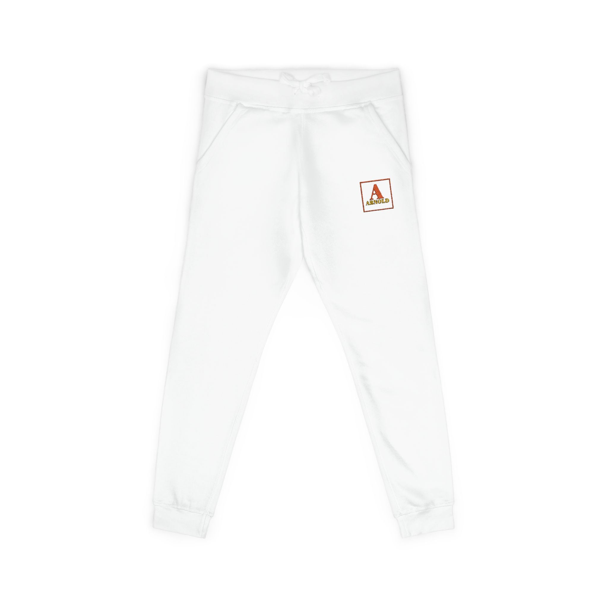 Embroidered Monogram 'A' Fleece Sweatpants — Cozy Personalized Joggers