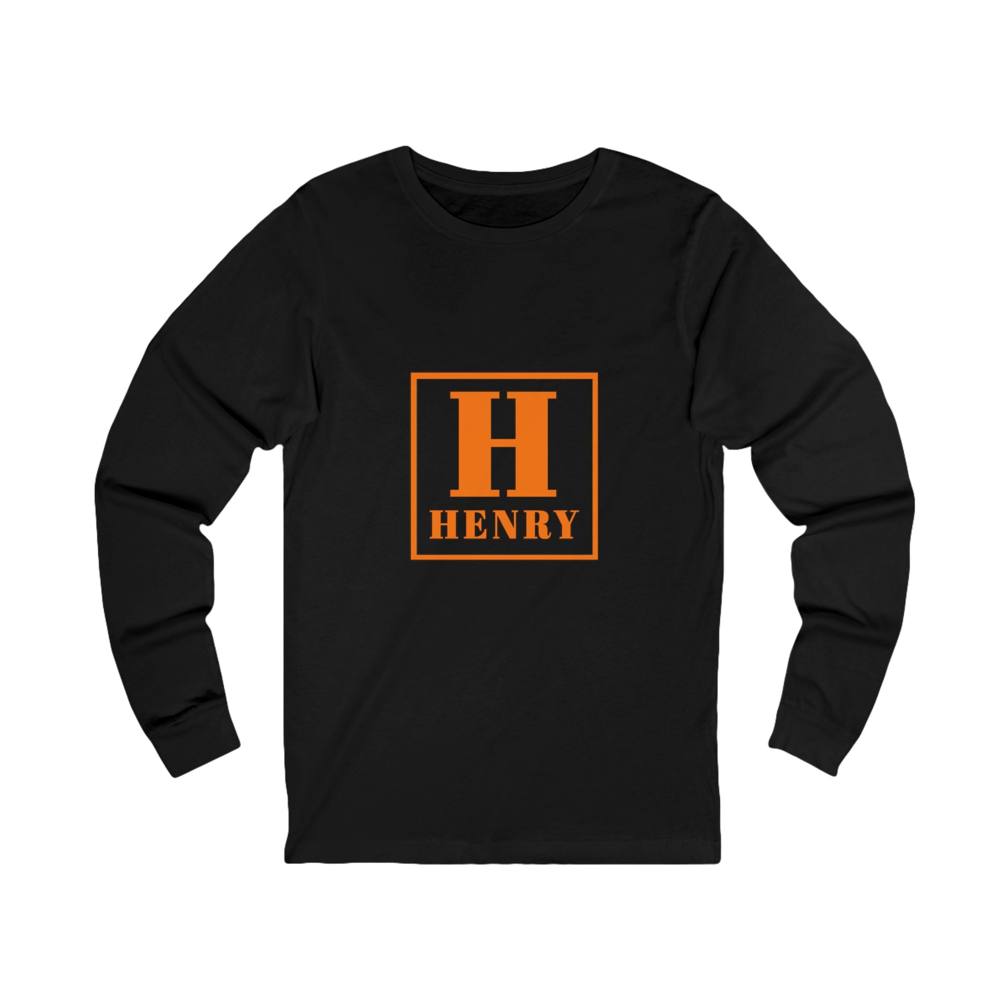 Personalized 'H' Monogram Long Sleeve Tee – Henry Name Initial Shirt