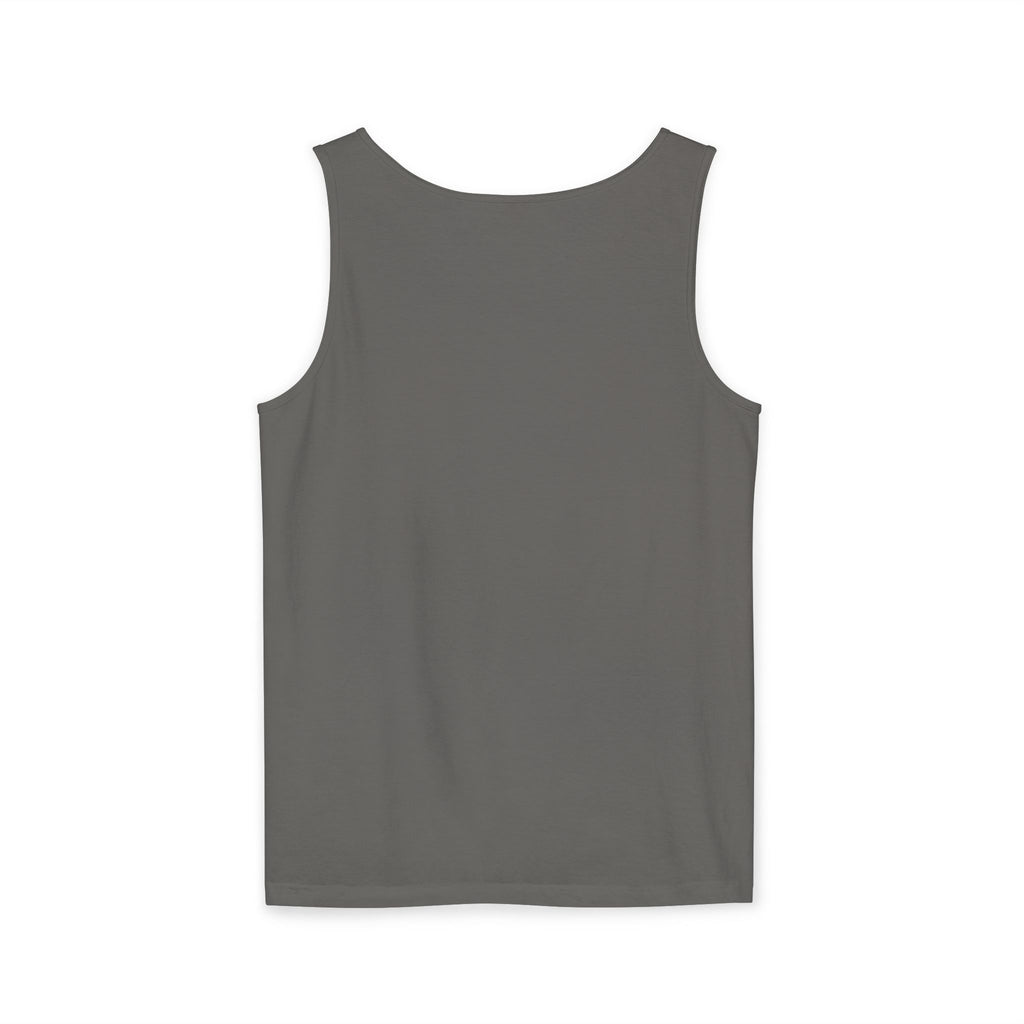 Ben Monogram Tank Top — Orange Initial B Vintage Box Graphic