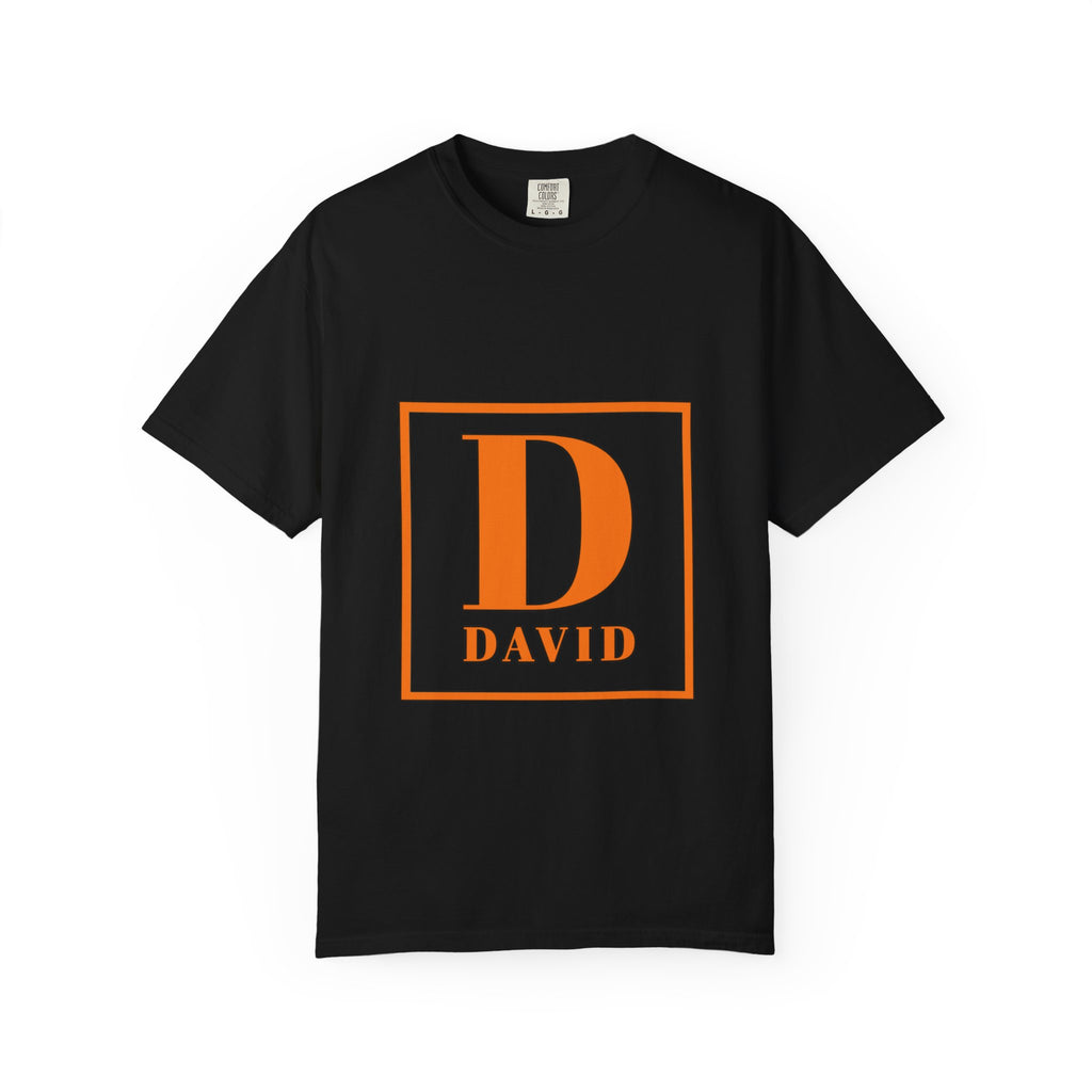David Monogram T-Shirt — Bold Initial Box Graphic