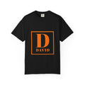 David Monogram T-Shirt — Bold Initial Box Graphic