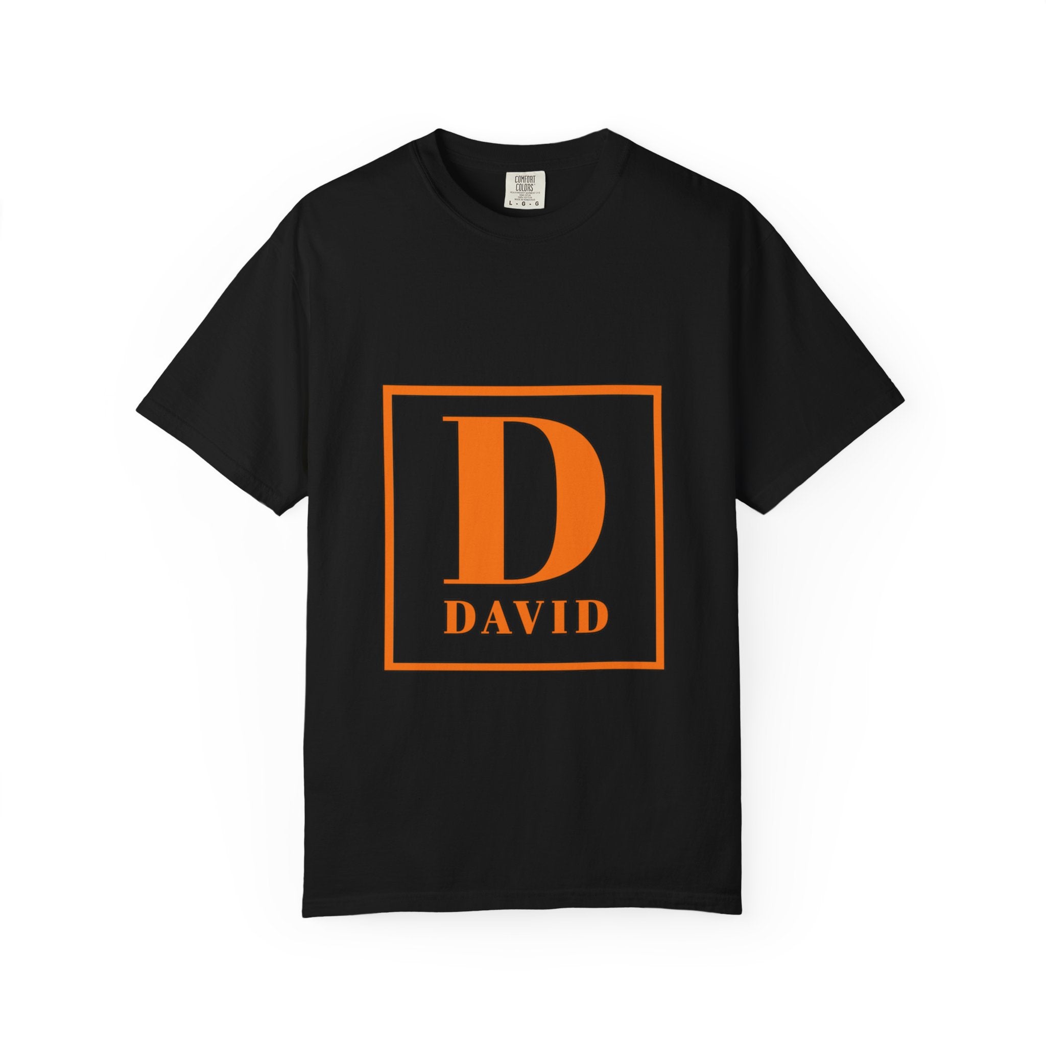 David Monogram T-Shirt — Bold Initial Box Graphic