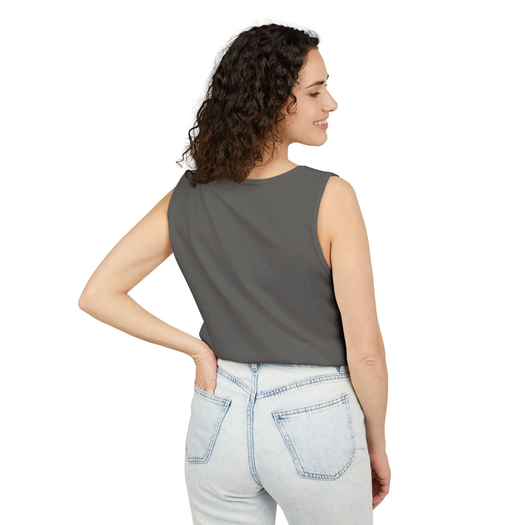 Ben Monogram Tank Top — Orange Initial B Vintage Box Graphic