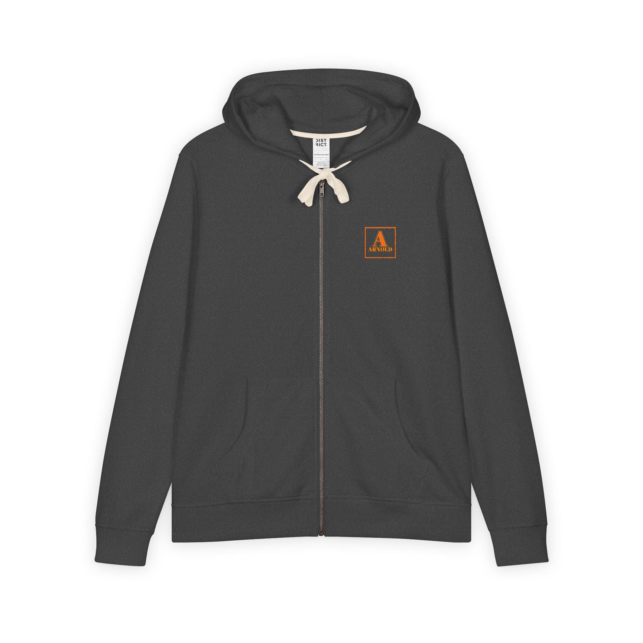 Men's Full-Zip Hoodie — Small Rustic Camper Patch Logo