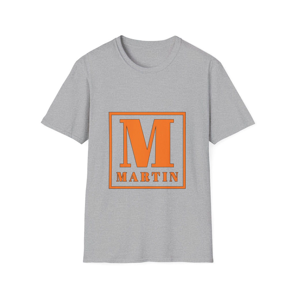Monogram M Martin T‑Shirt — Orange Block Initial Tee