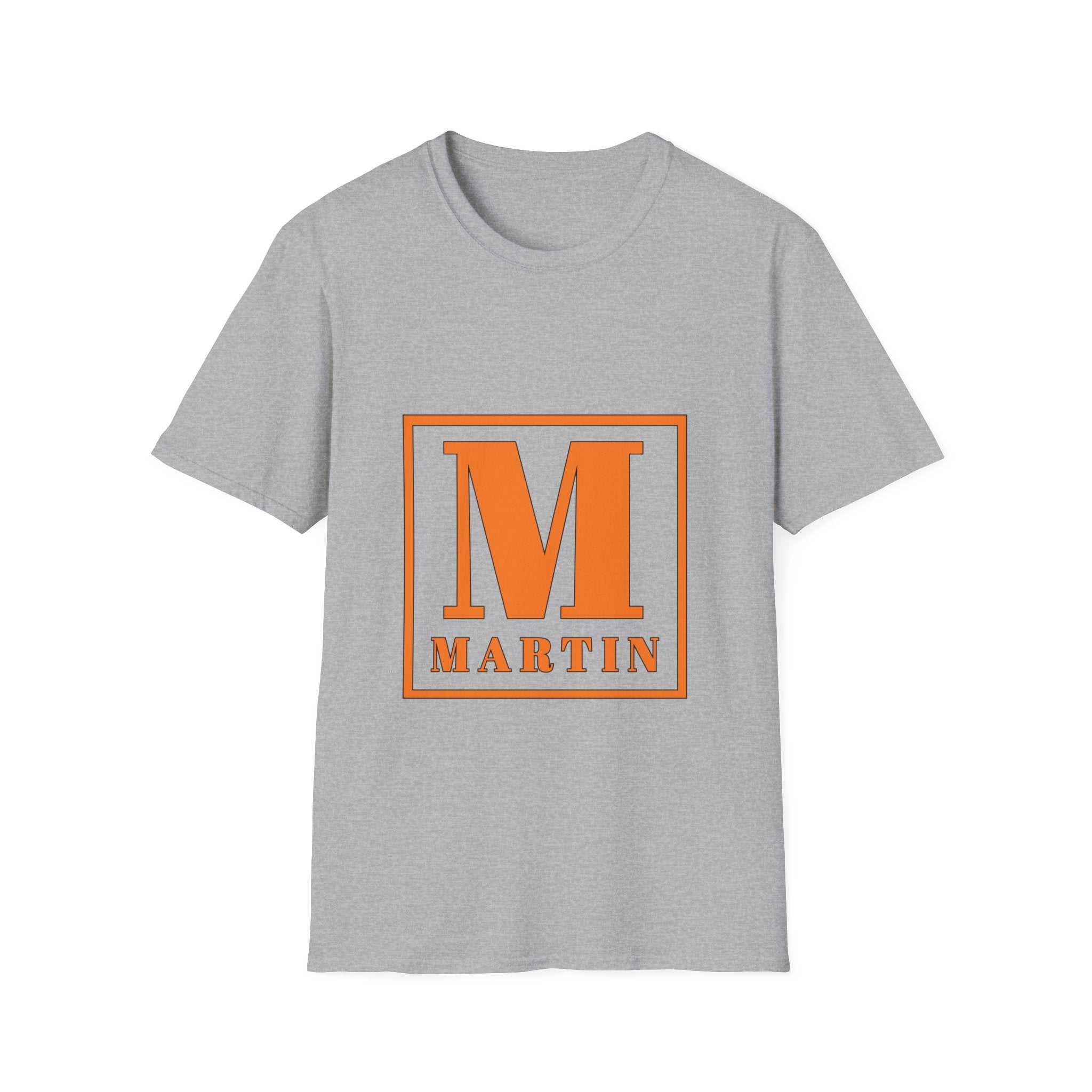 Monogram M Martin T‑Shirt — Orange Block Initial Tee