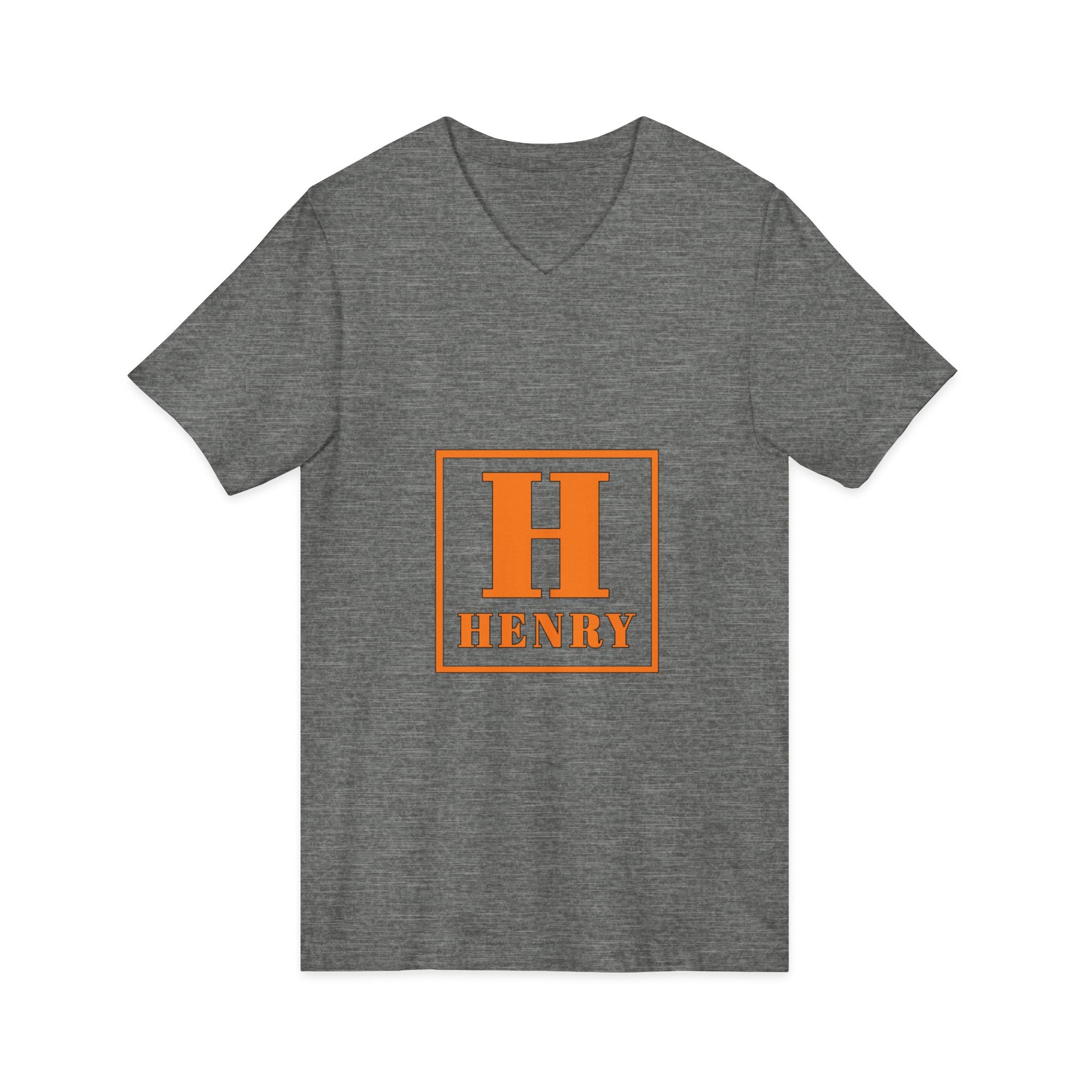 Personalized Monogram “H Henry” V-Neck Tee - Custom Initial Shirt