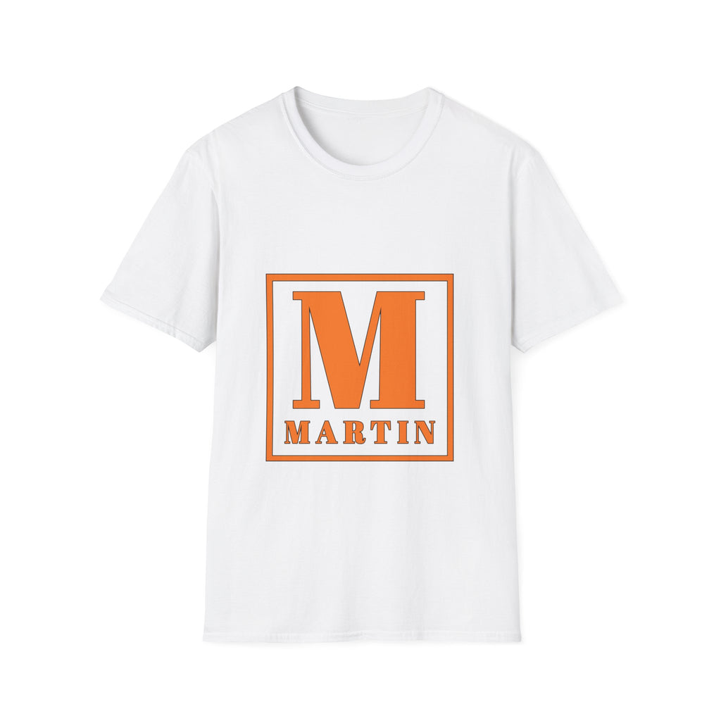 Monogram M Martin T‑Shirt — Orange Block Initial Tee