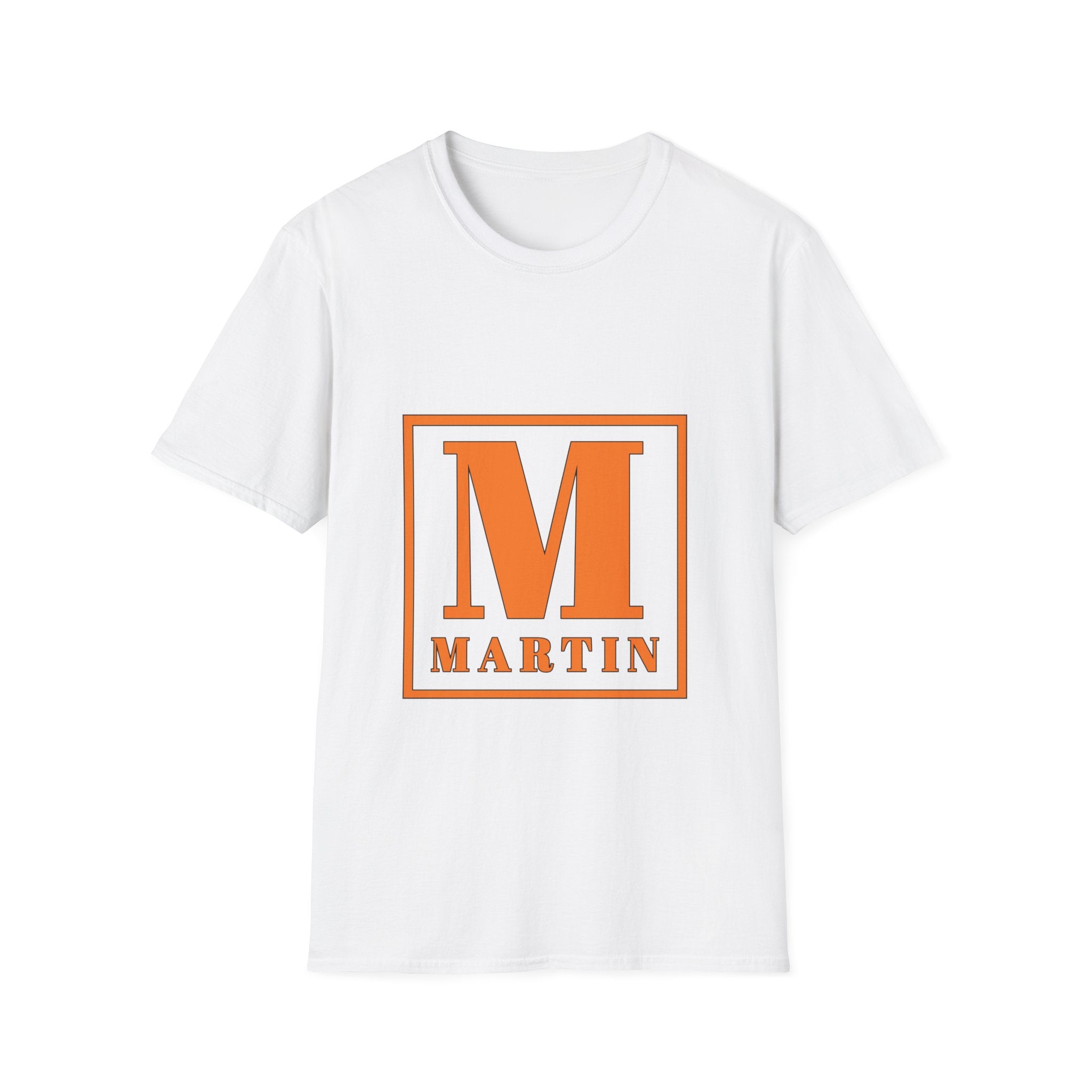 Monogram M Martin T‑Shirt — Orange Block Initial Tee