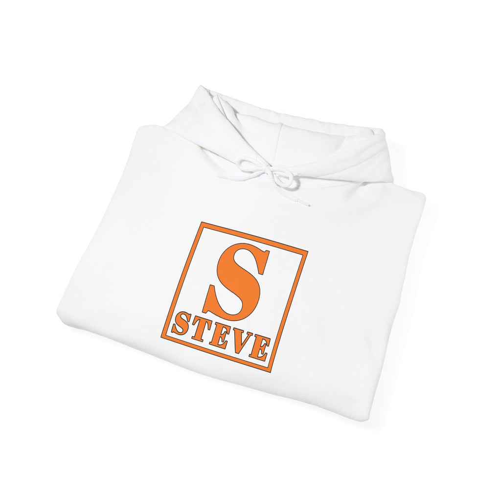 Steve Monogram Hoodie — Retro Orange Block Initial S Sweatshirt