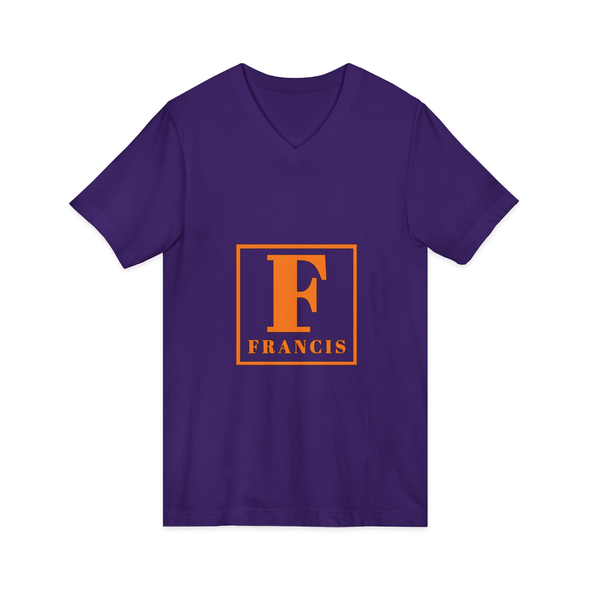 Francis Monogram V-Neck Tee — Personalized Initial Square Logo