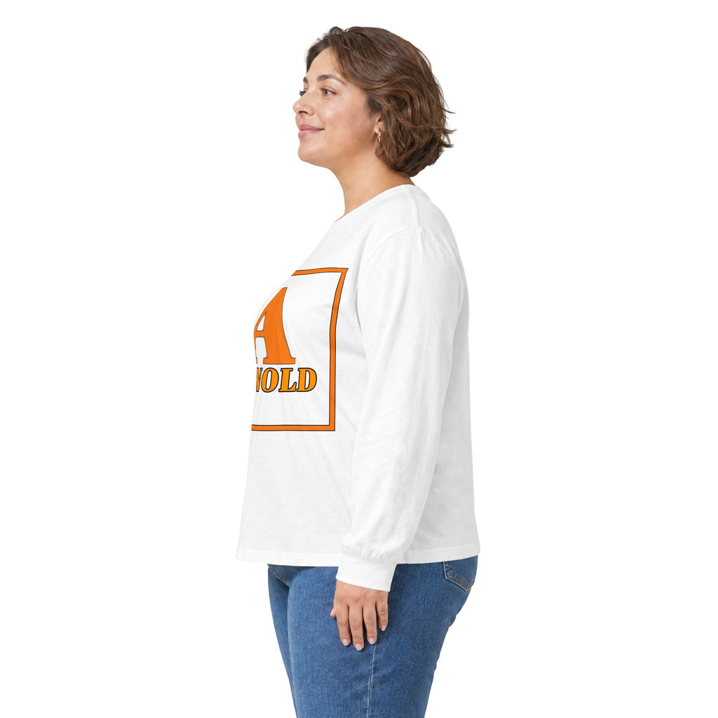 Arnold Monogram Long Sleeve Tee — Retro Orange Block Initial