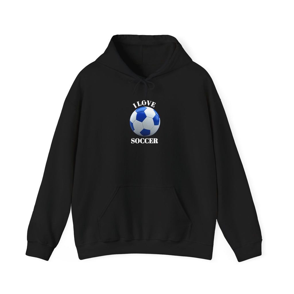Soccer Ball Hoodie - Minimal Blue Football Graphic Pullover