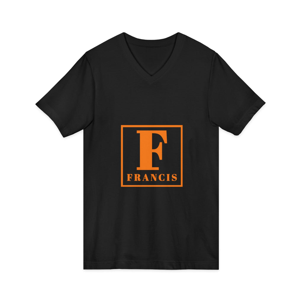 Francis Monogram V-Neck Tee — Personalized Initial Square Logo