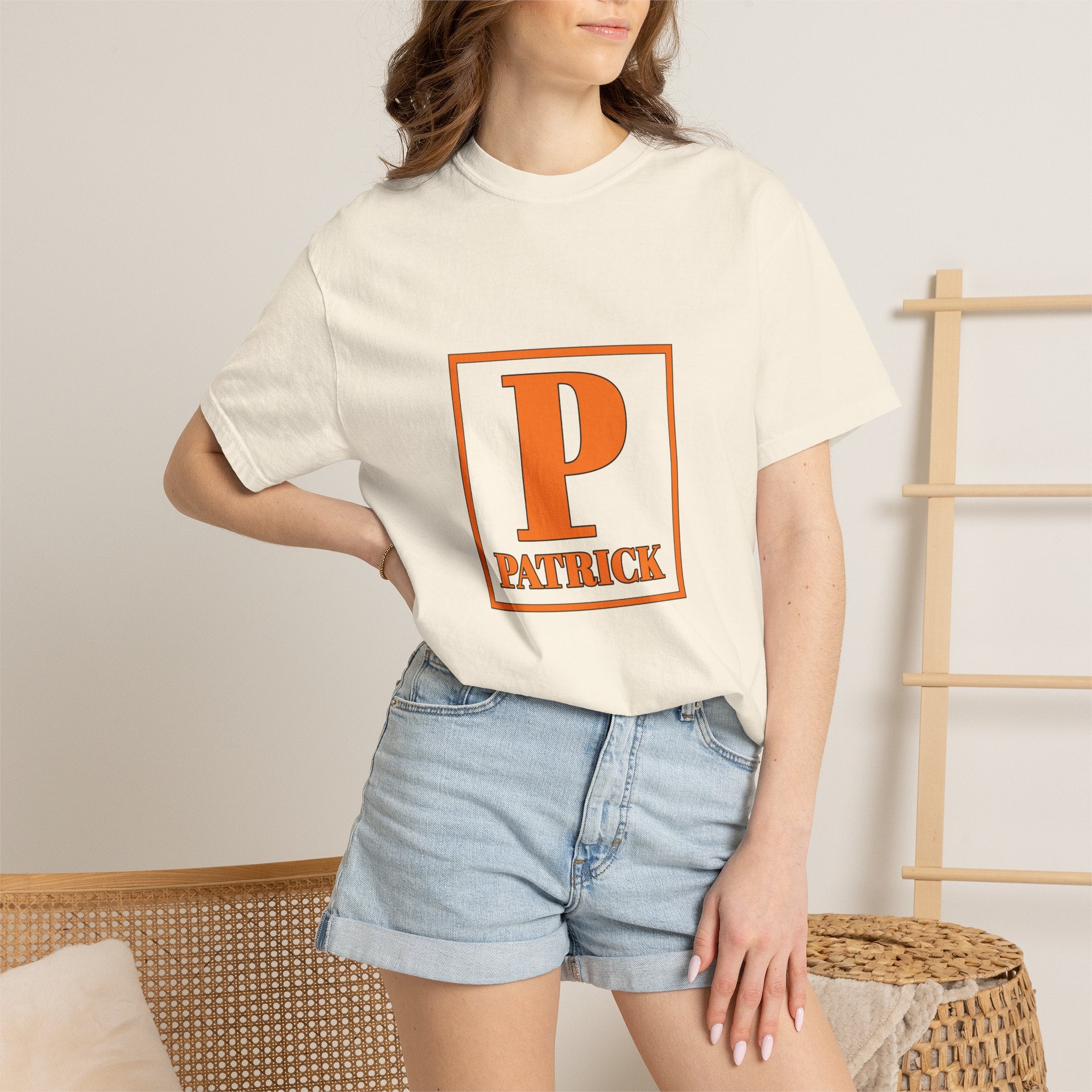 Patrick Monogram Tee - Vintage Block P Initial T-Shirt