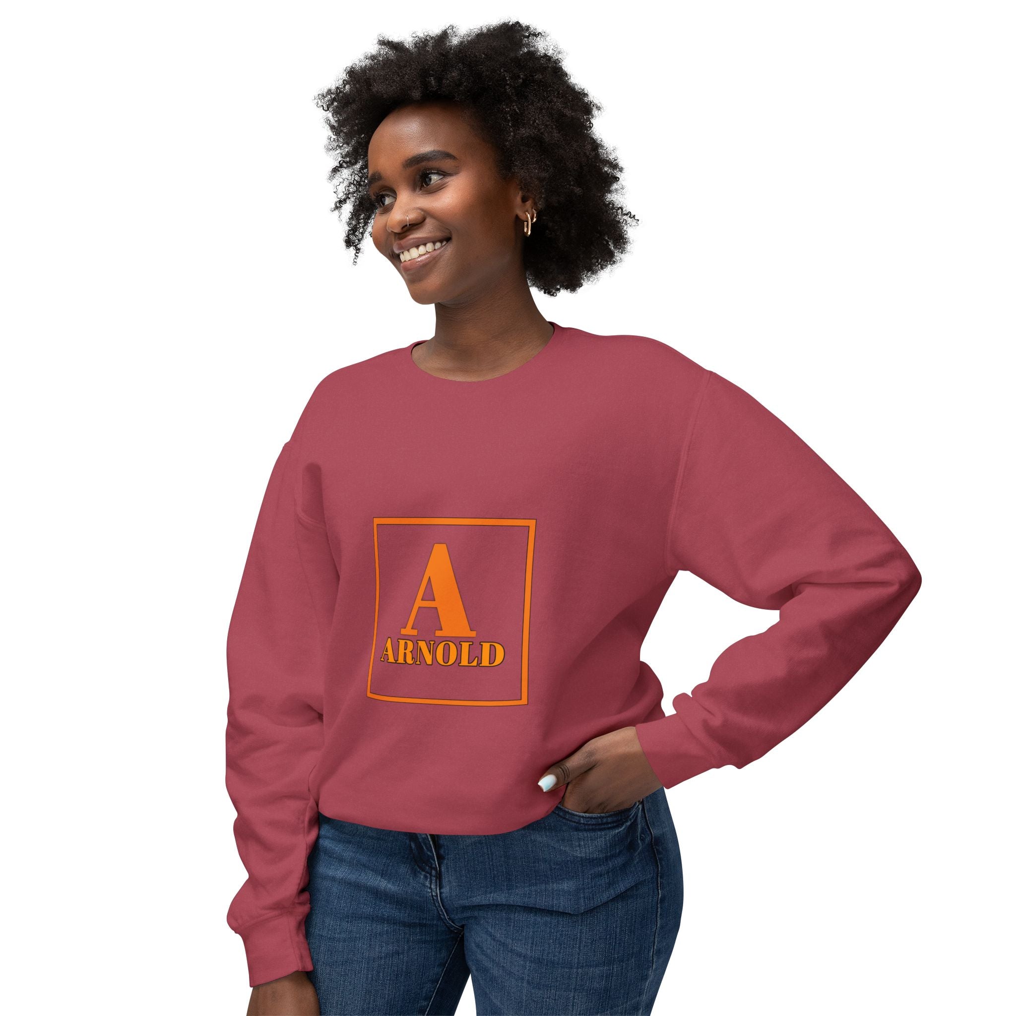 Arnold Monogram Crewneck Sweatshirt — Personalized Initial A Design