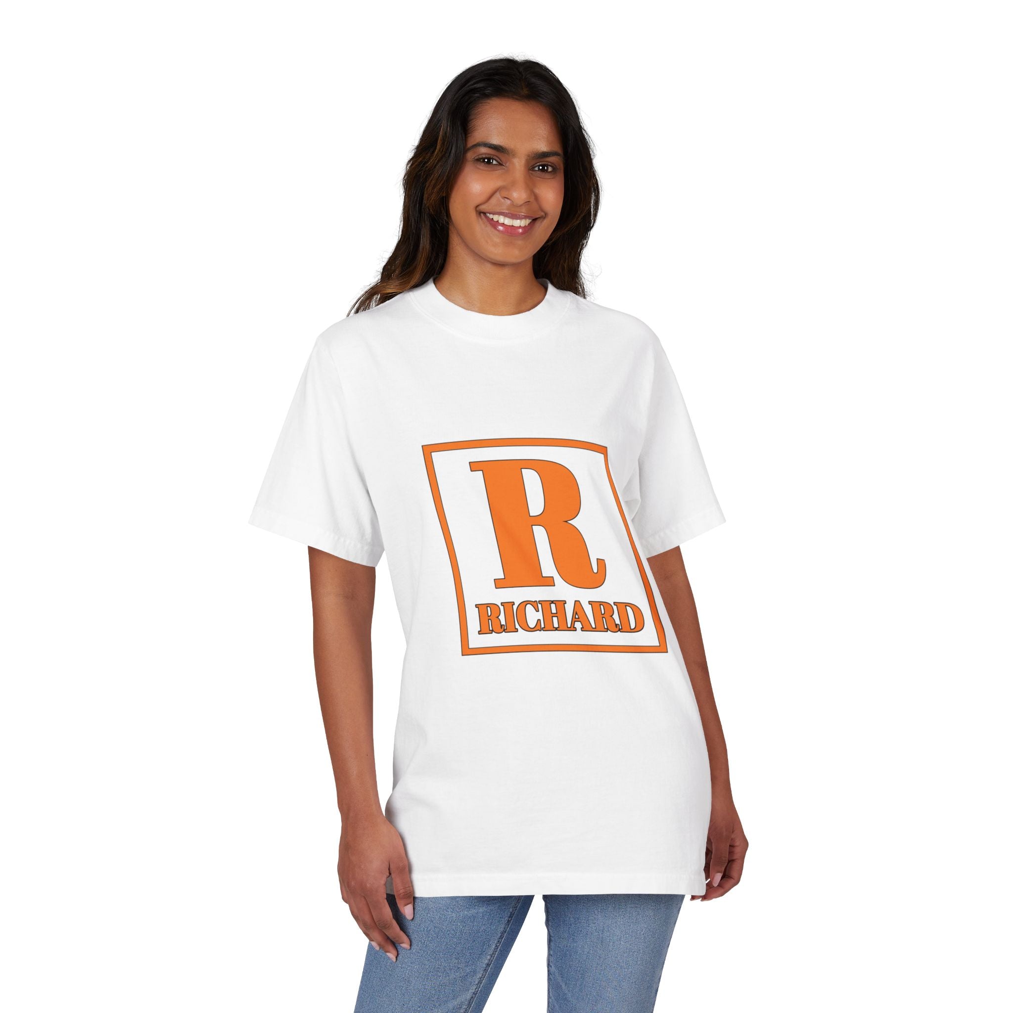 Richard Monogram T-Shirt — Vintage Block R Initial Tee