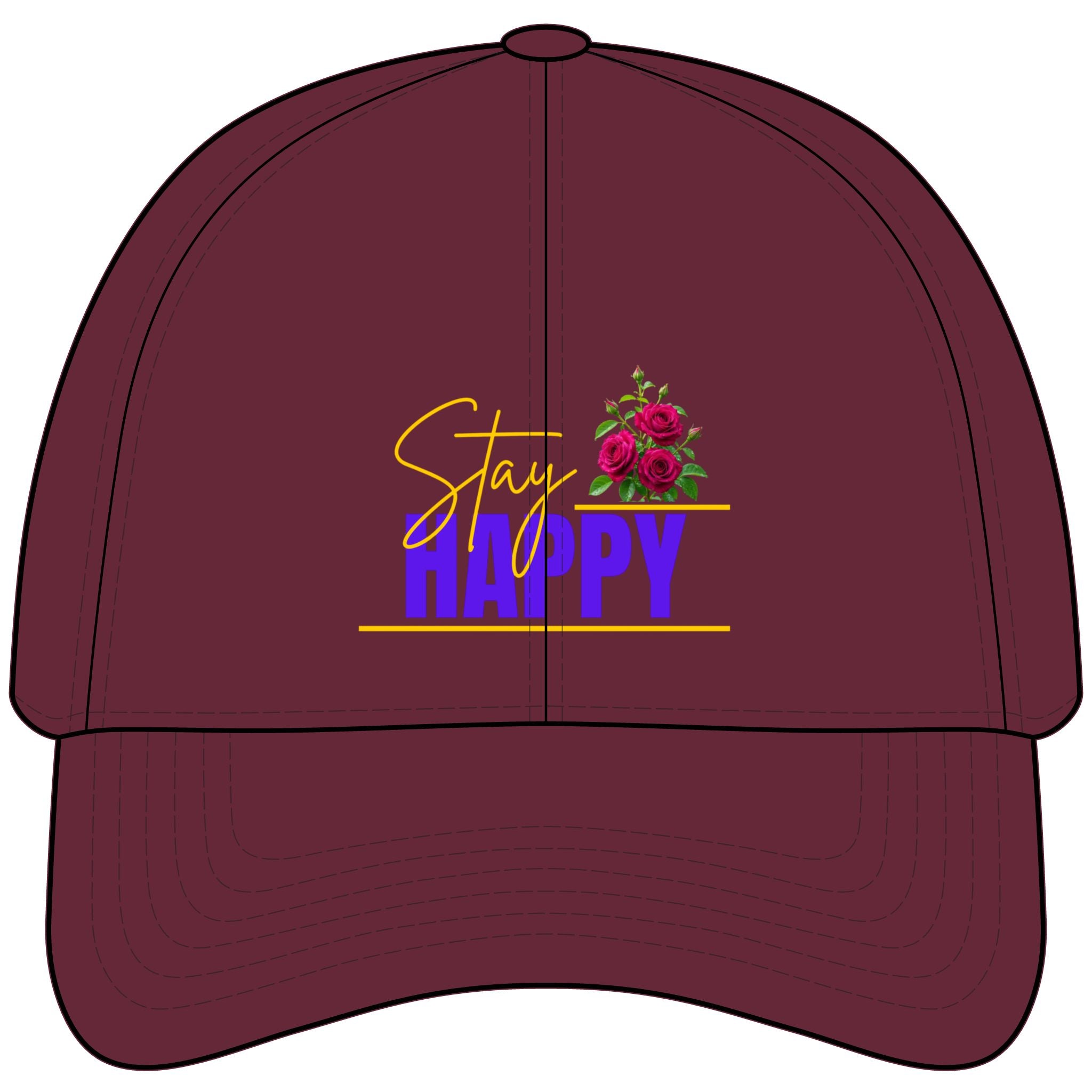 Happy Floral Snapback Cap