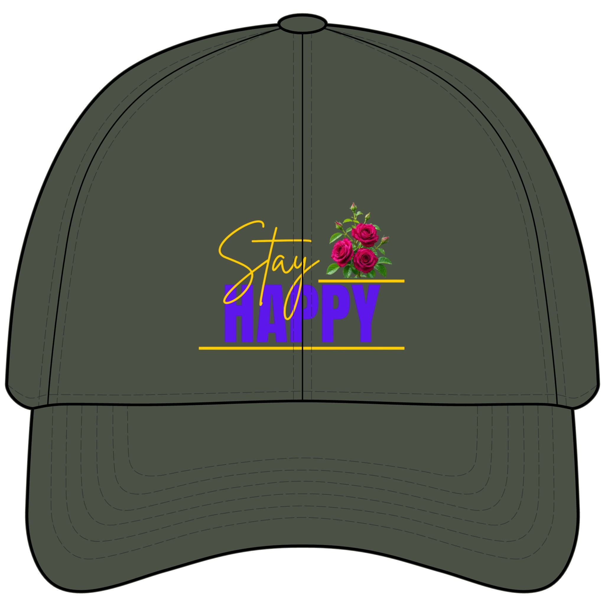 Happy Floral Snapback Cap