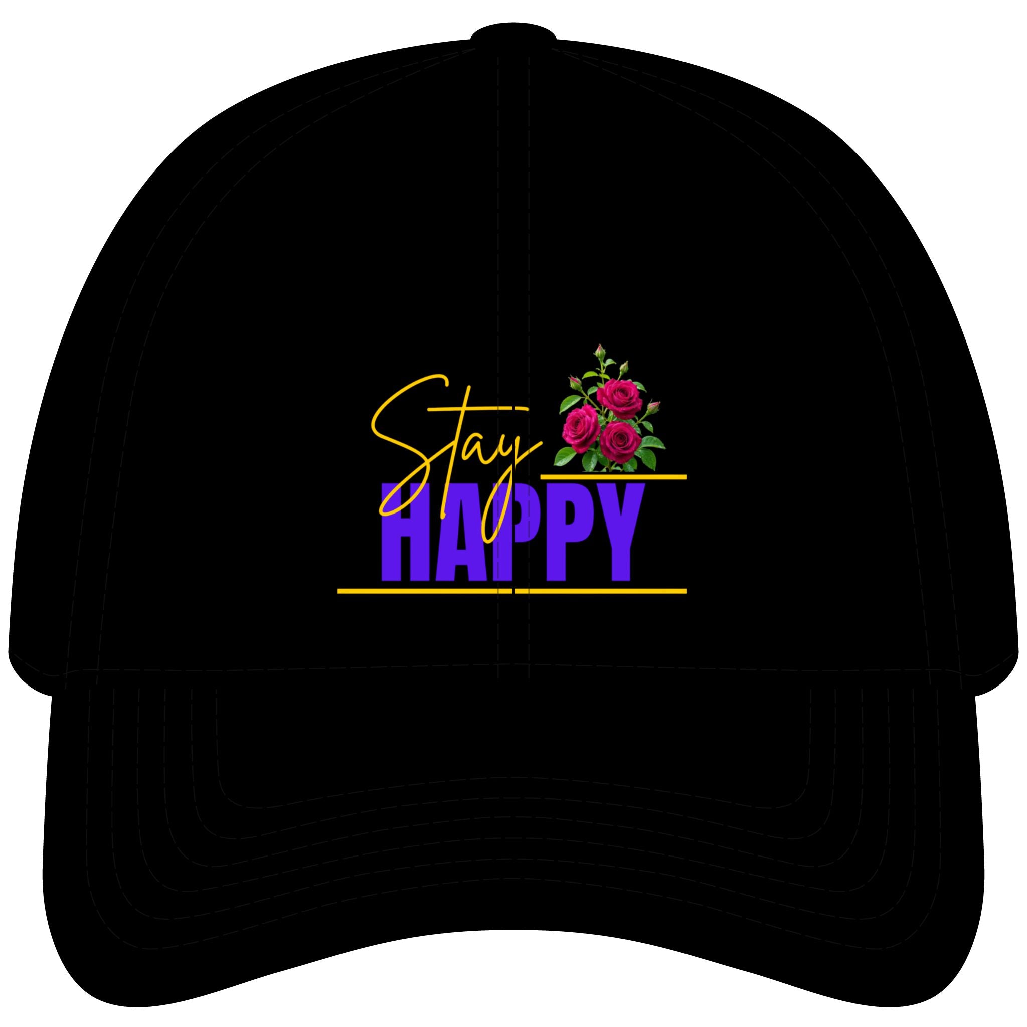 Happy Floral Snapback Cap