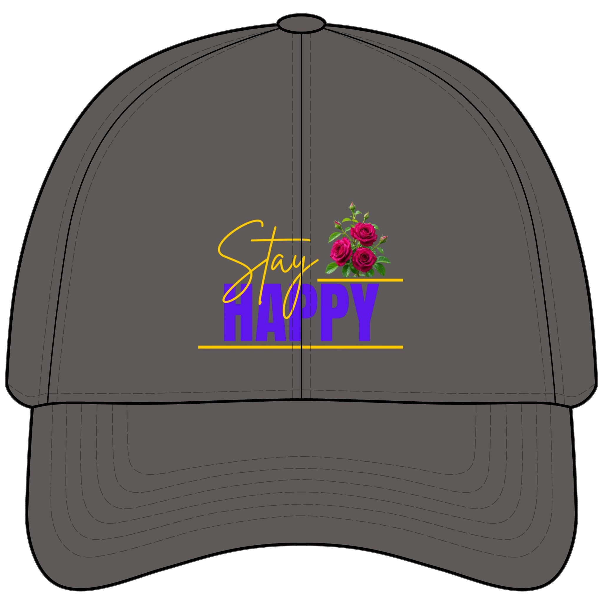 Happy Floral Snapback Cap
