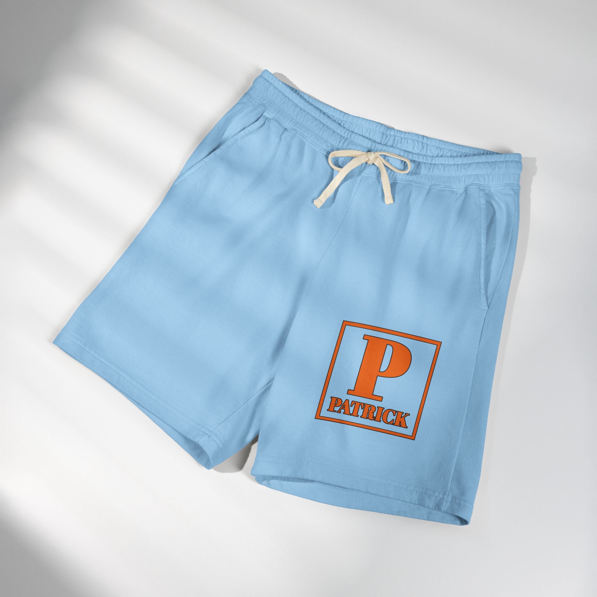 Patrick Monogram Sweatshorts — Garment-Dyed Lightweight Fleece