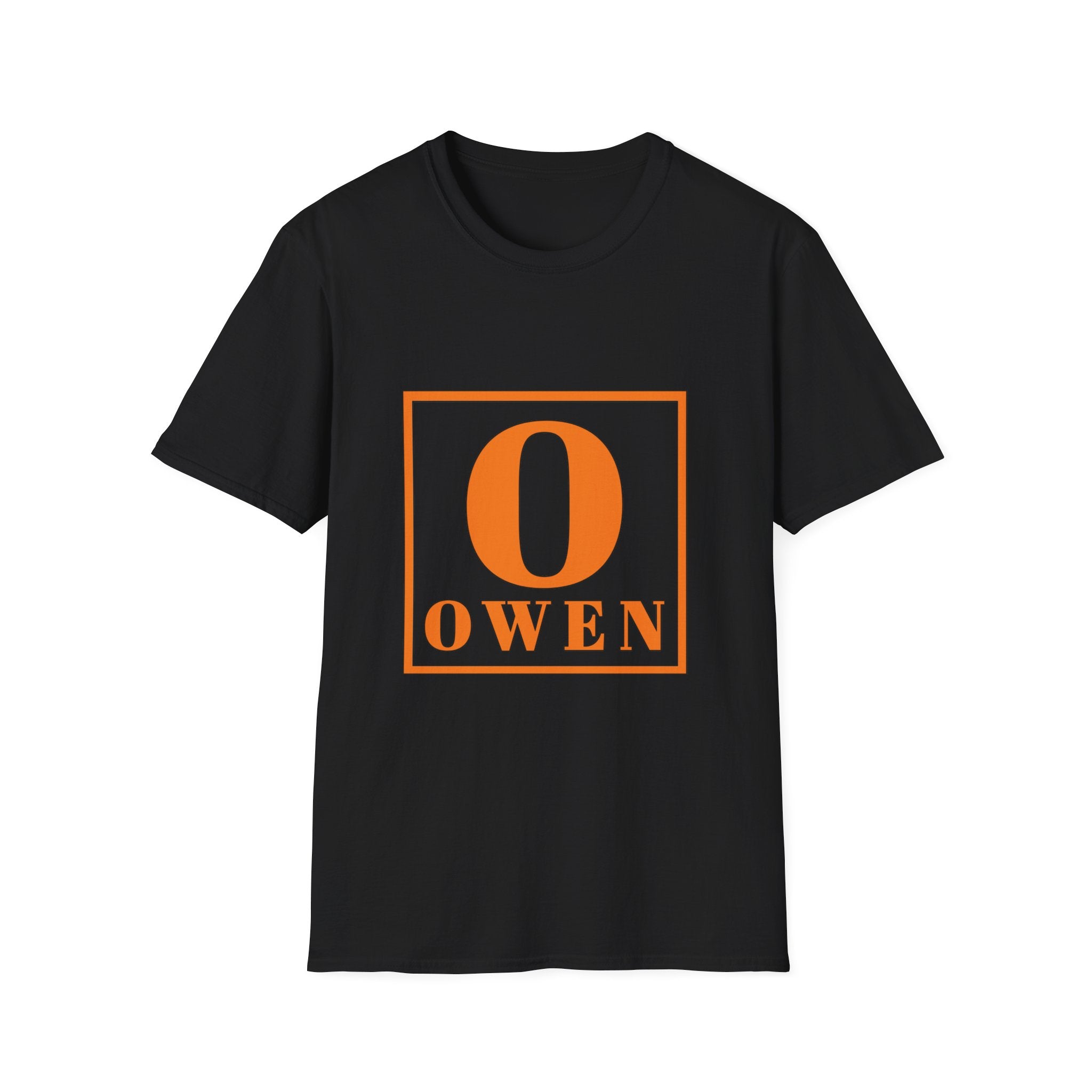 Personalized Name T‑Shirt — Orange Monogram 'O' Owen Tee
