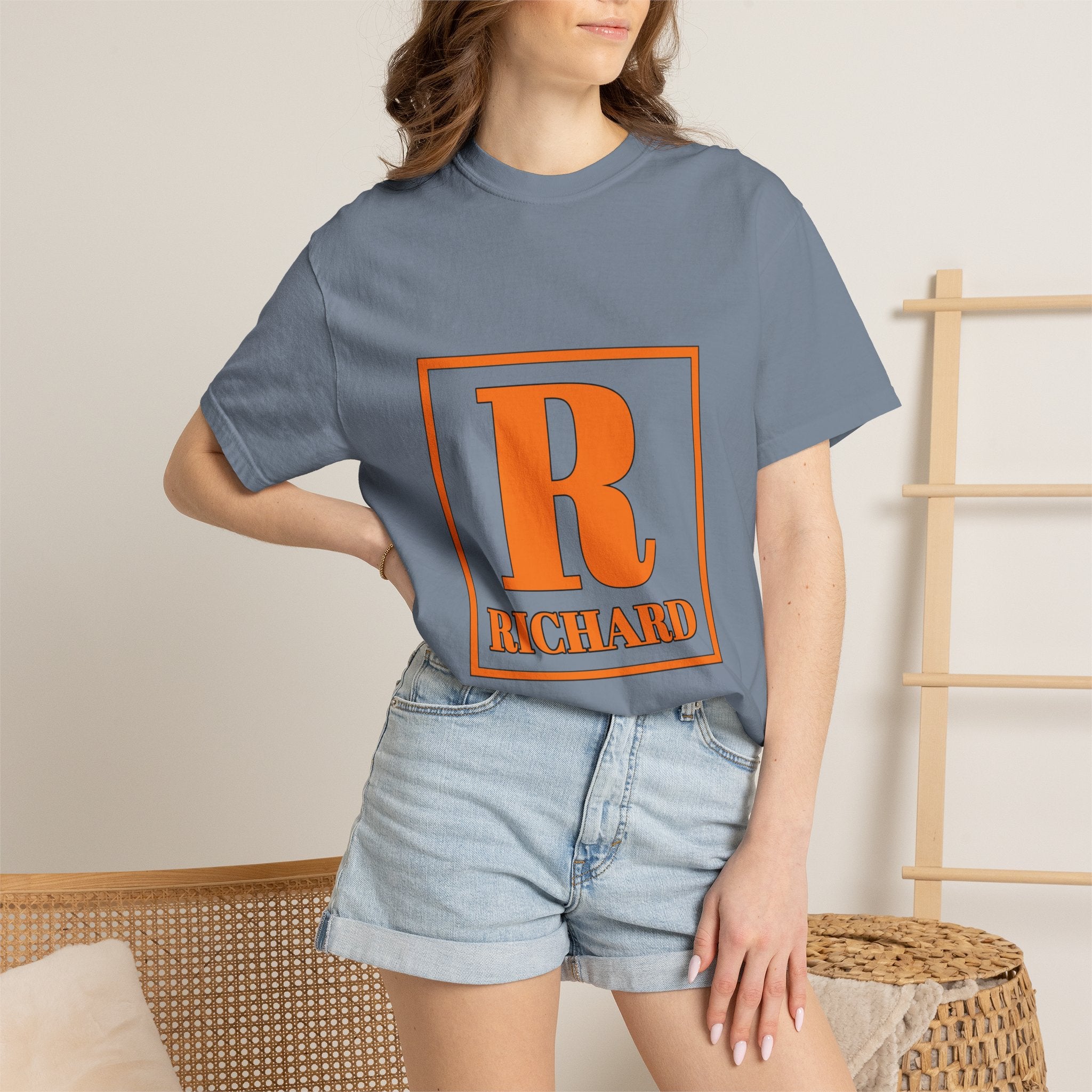 Personalized 'R' Initial T-Shirt — Richard Monogram Tee
