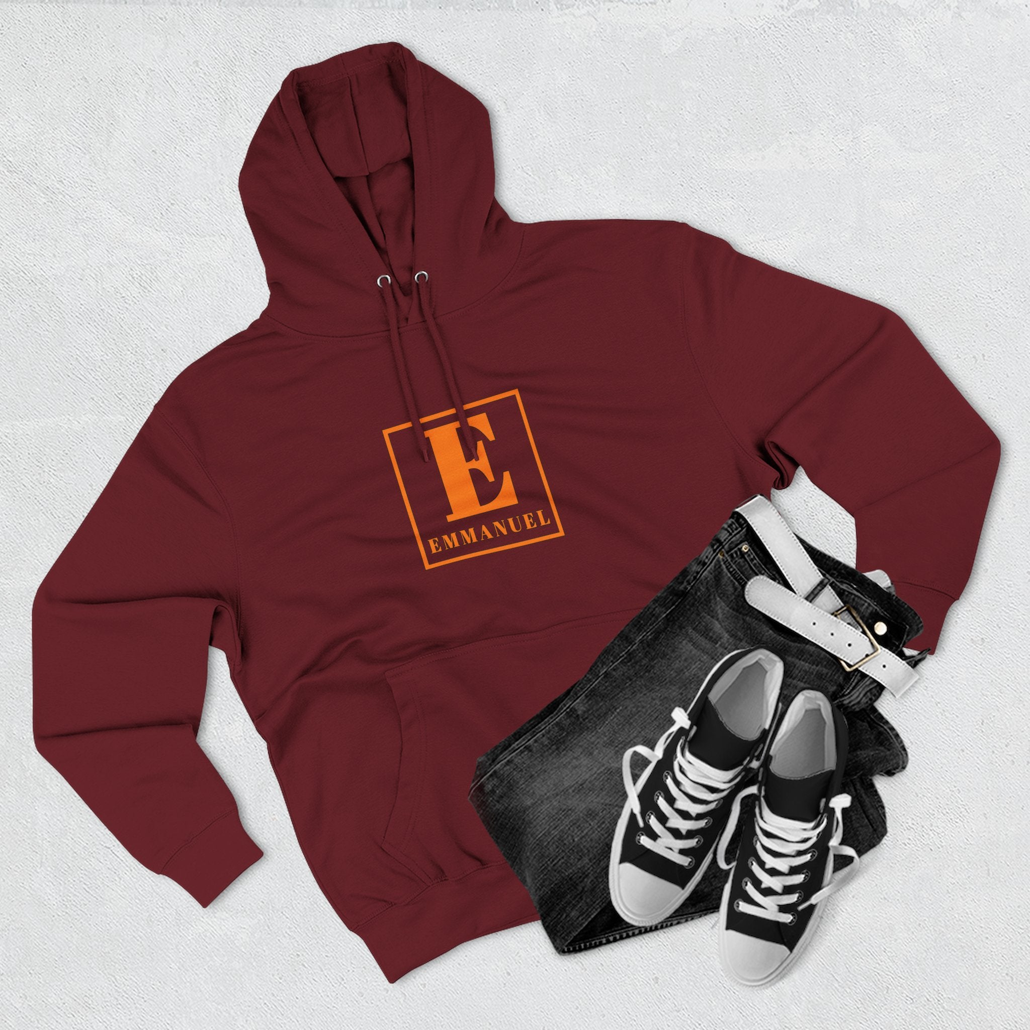 Emmanuel Letterbox Hoodie — Classic Christian Faith Pullover