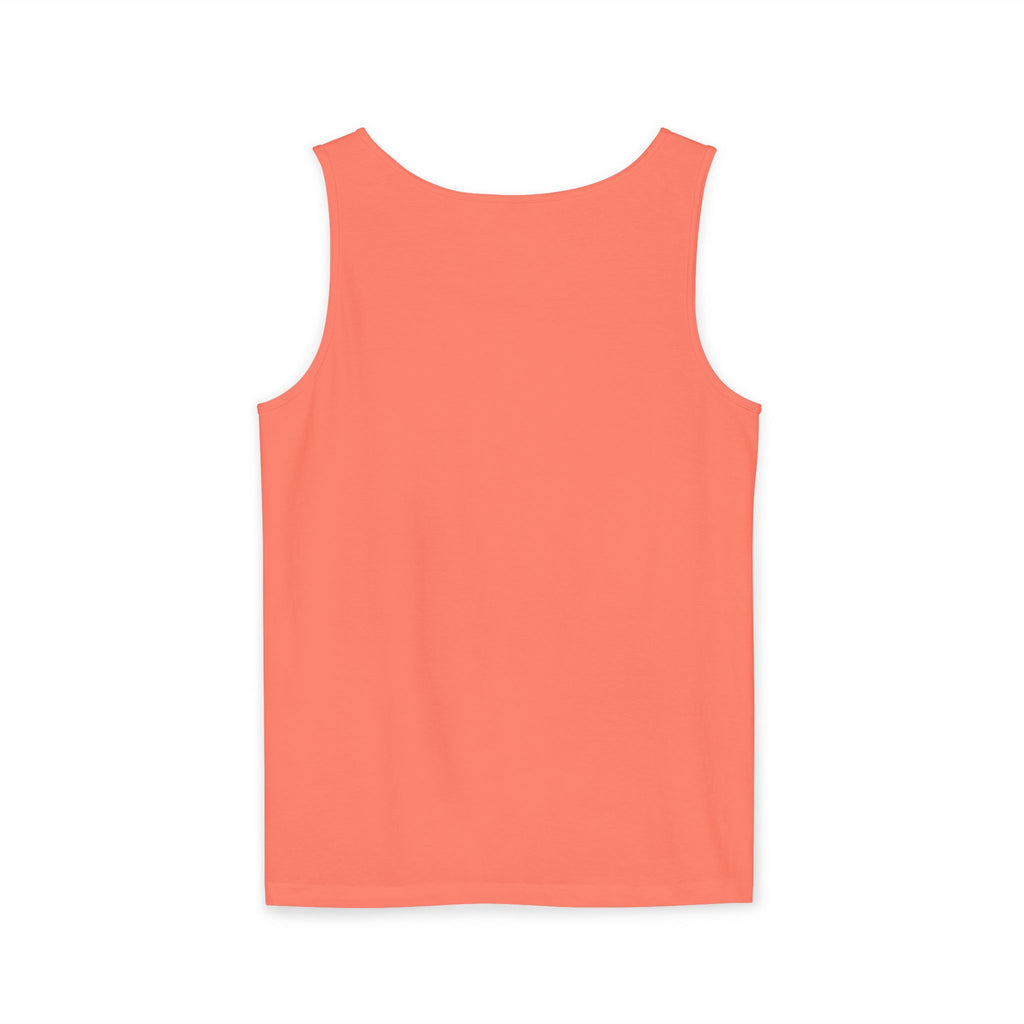 Ben Monogram Tank Top — Orange Initial B Vintage Box Graphic