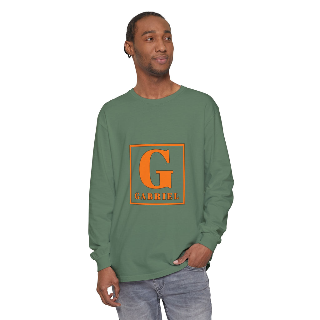 Personalized Initial Long Sleeve Tee — "G Gabriel" Monogram Shirt