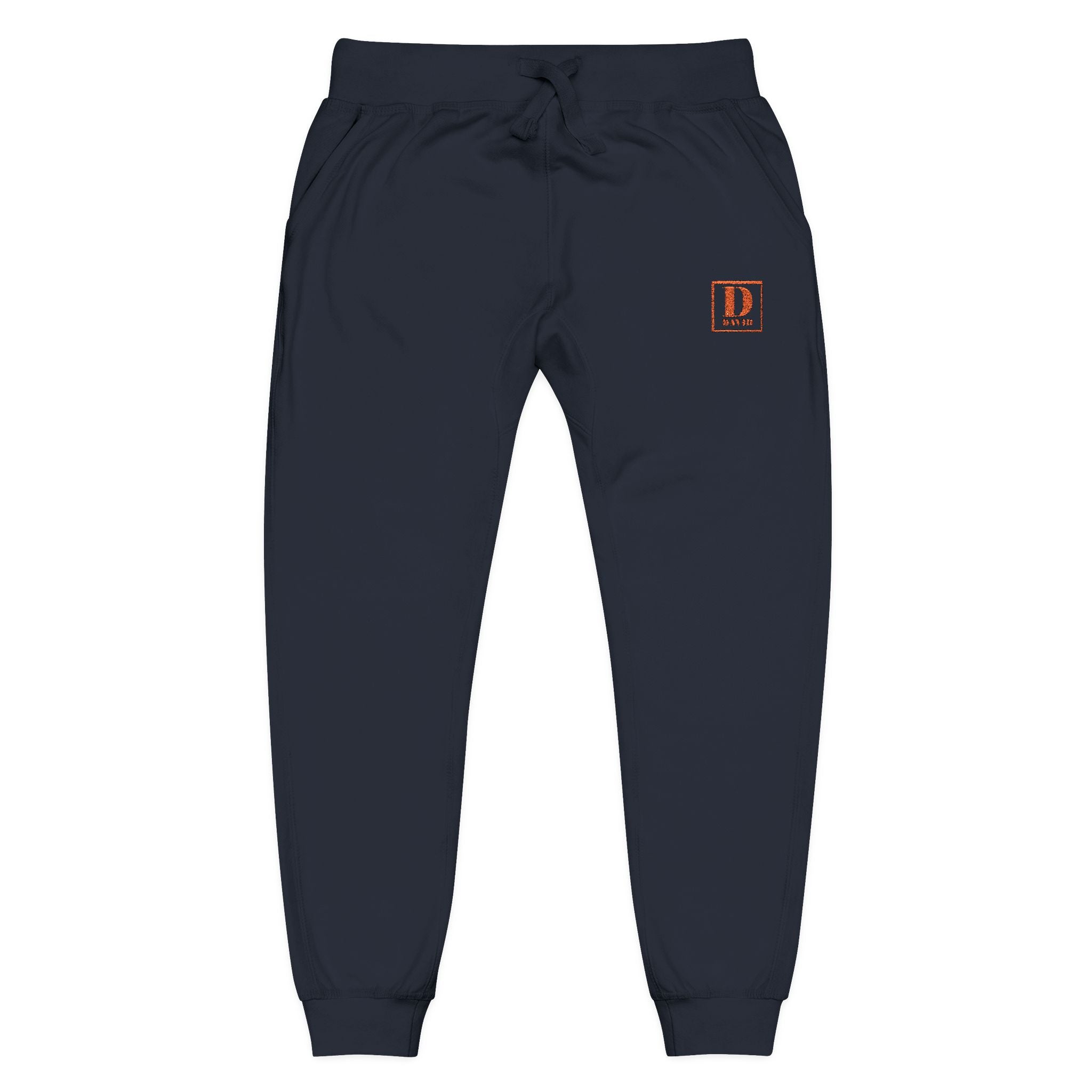 Embroidered Minimal Logo Fleece Sweatpants — Cozy Casual Lounge Joggers