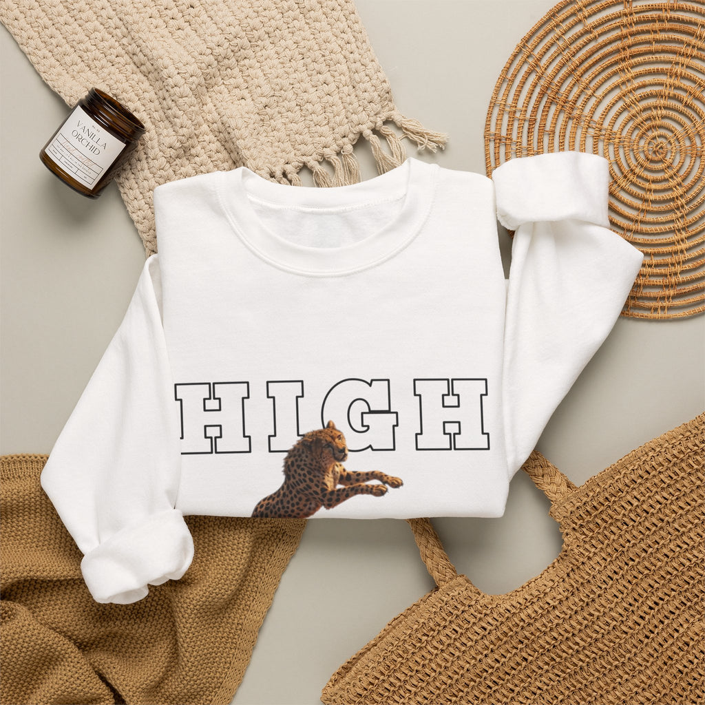 High Speed Crewneck Sweatshirt — Retro Dog Graphic Pullover