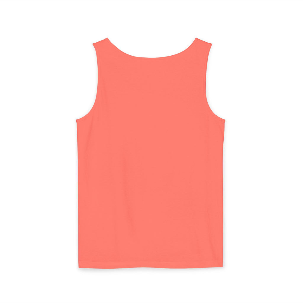 Ben Monogram Tank Top — Orange Initial B Vintage Box Graphic