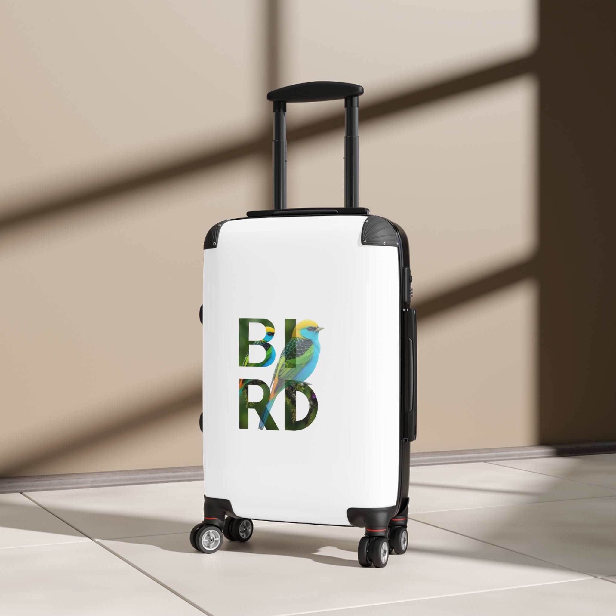 Bird Typography Carry-On Suitcase – Colorful Nature Travel Luggage