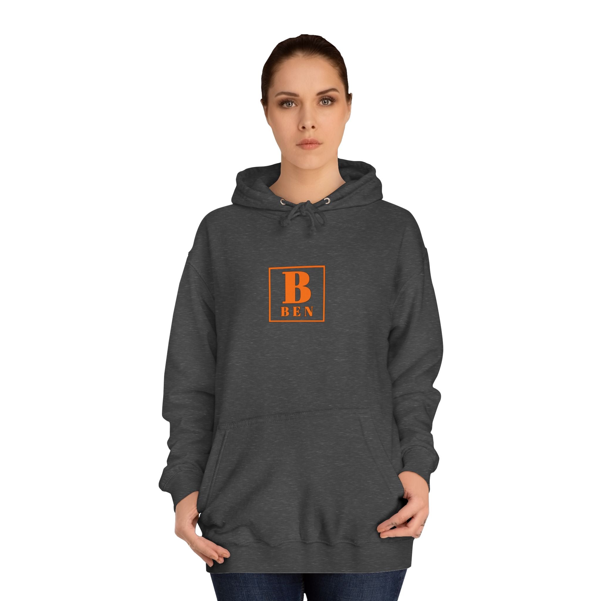 Initial Monogram Hoodie — Custom 'B BEN' College-Style Pullover