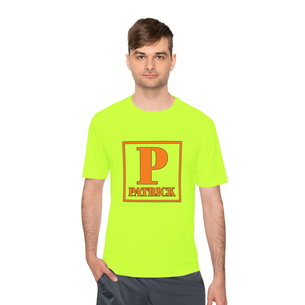 Patrick Monogram Tee — Orange Block Initial Shirt