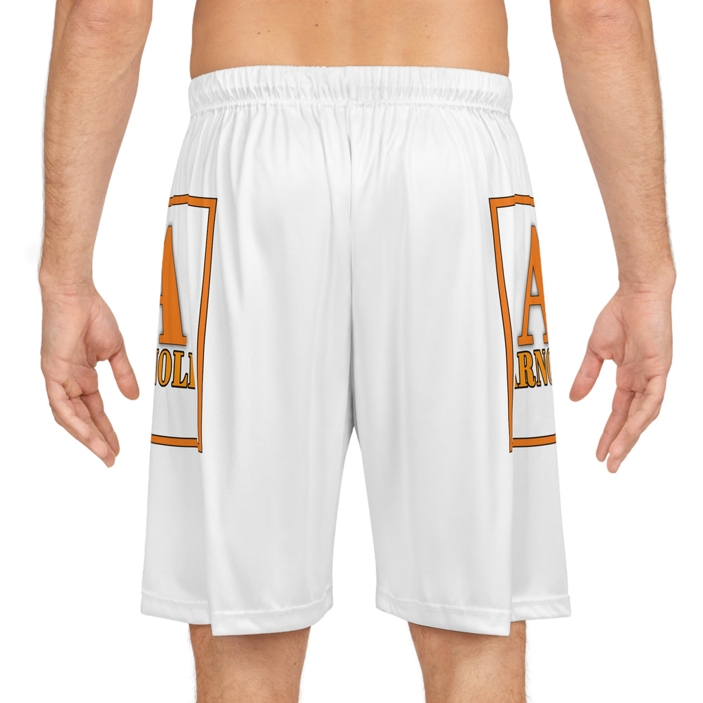 A-Logo Basketball Shorts — All-Over-Print Athletic Shorts