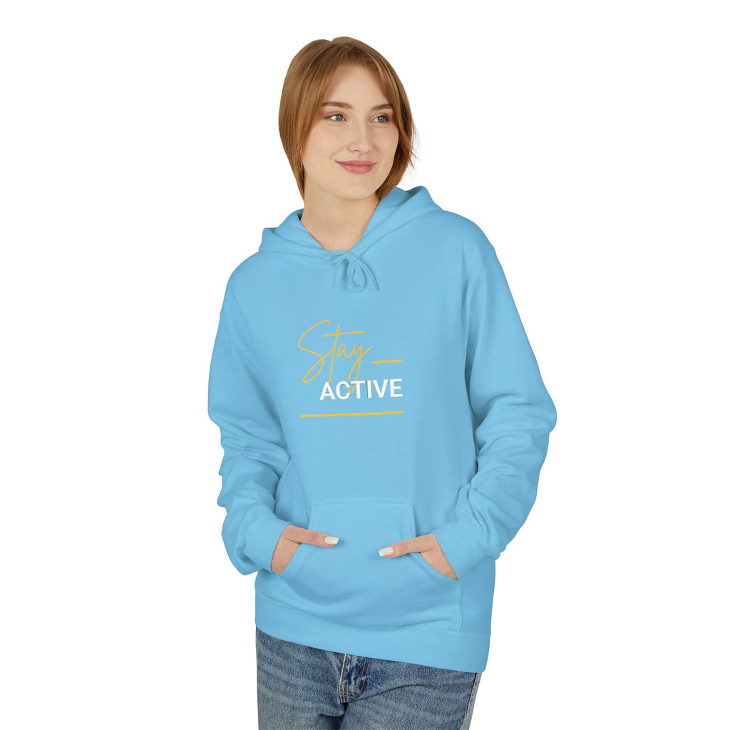 Stay Golden Hoodie — Minimal Script Graphic Casual Pullover