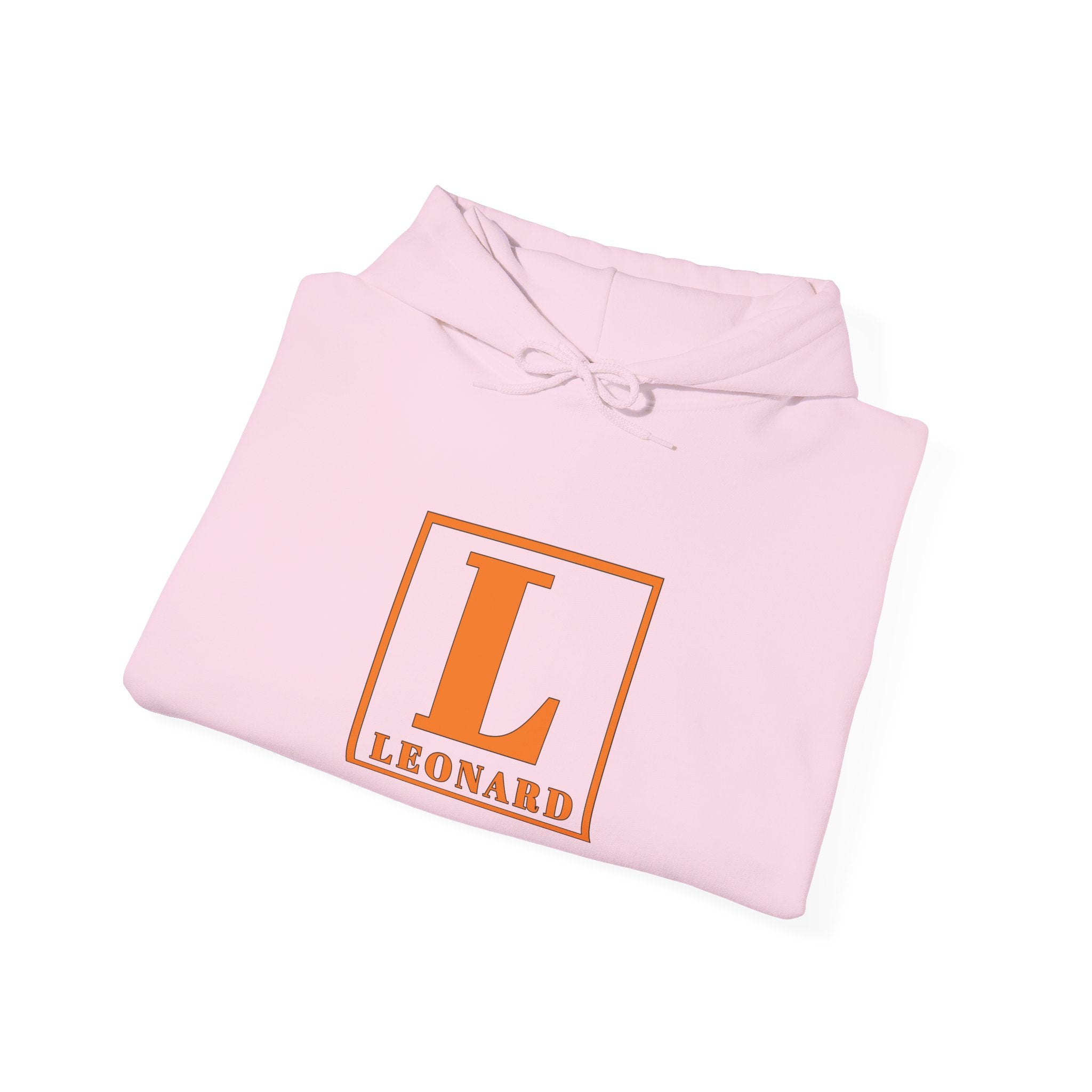 Monogram “L Leonard” Hoodie – Classic Orange Initial Sweatshirt